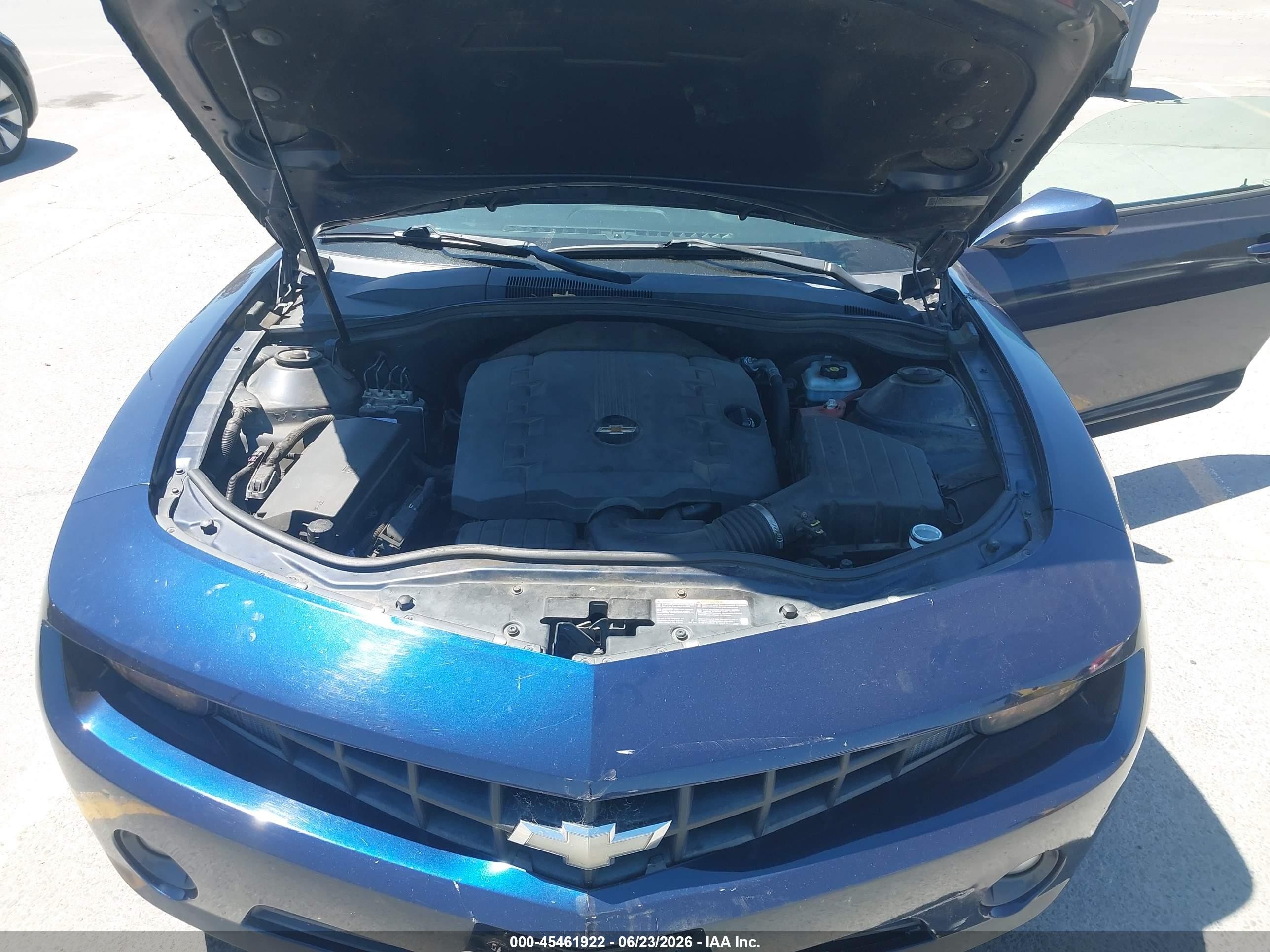 2011 Chevrolet Camaro 1lt Blue vin: 2G1FB1ED6B9110641