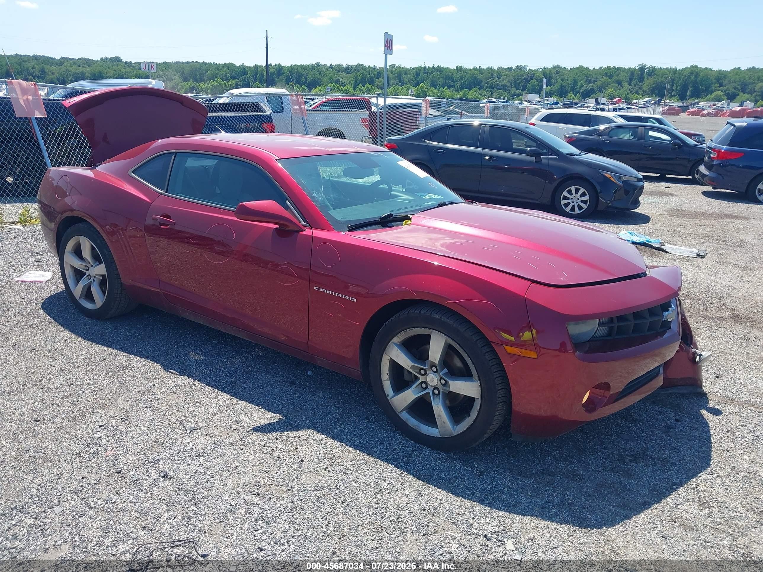 2011 Chevrolet Camaro 1lt Red vin: 2G1FB1ED6B9121073