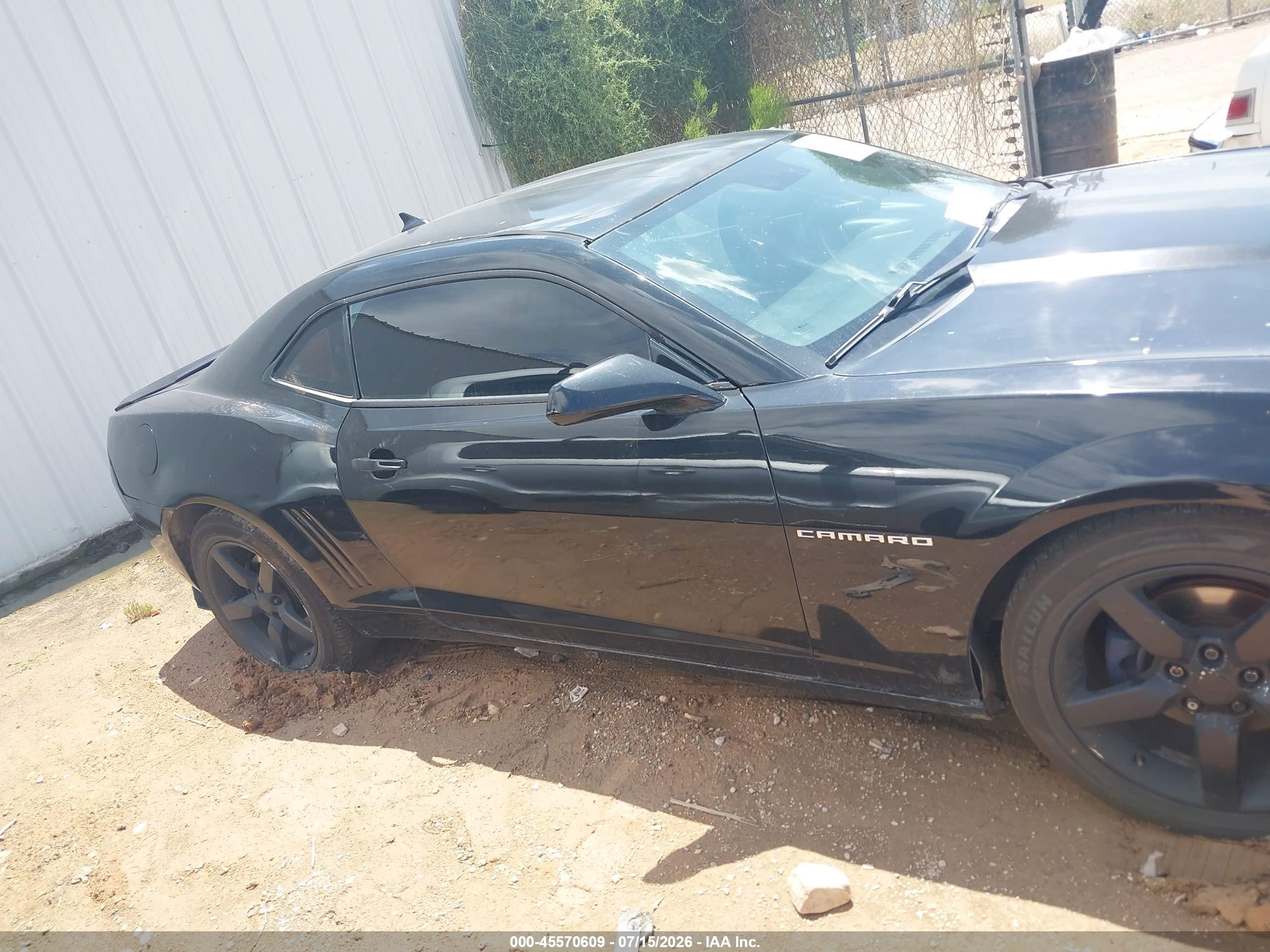 2011 Chevrolet Camaro 1lt Black vin: 2G1FB1ED6B9164988