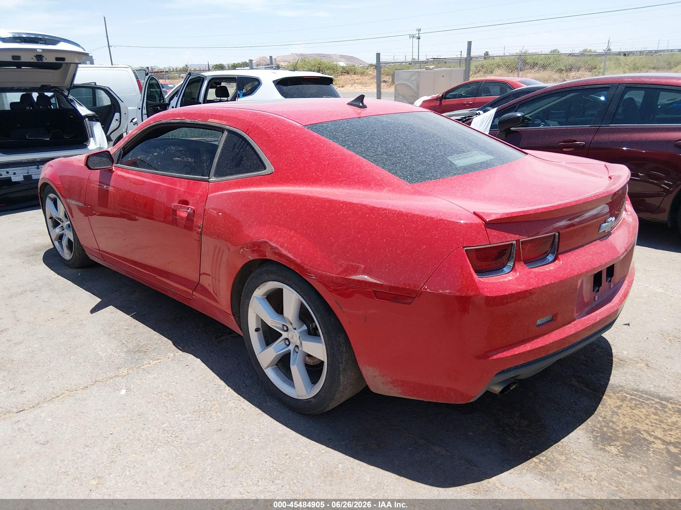 2011 Chevrolet Camaro 1lt Red vin: 2G1FB1ED6B9193603