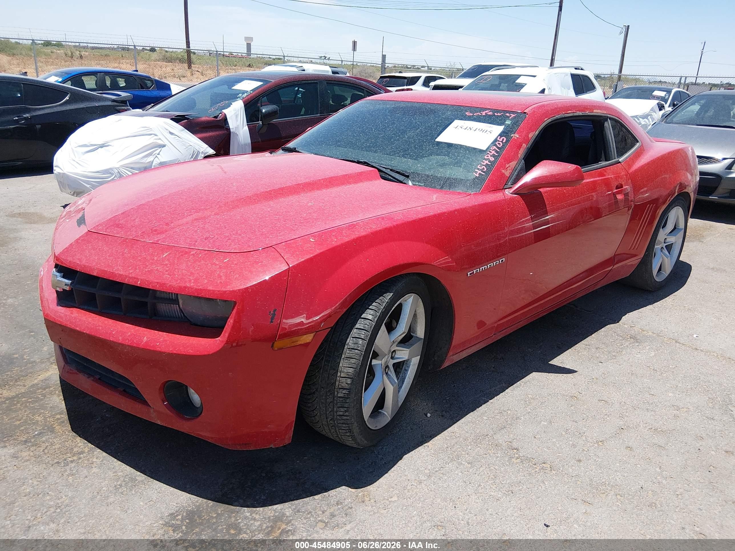 2011 Chevrolet Camaro 1lt Red vin: 2G1FB1ED6B9193603