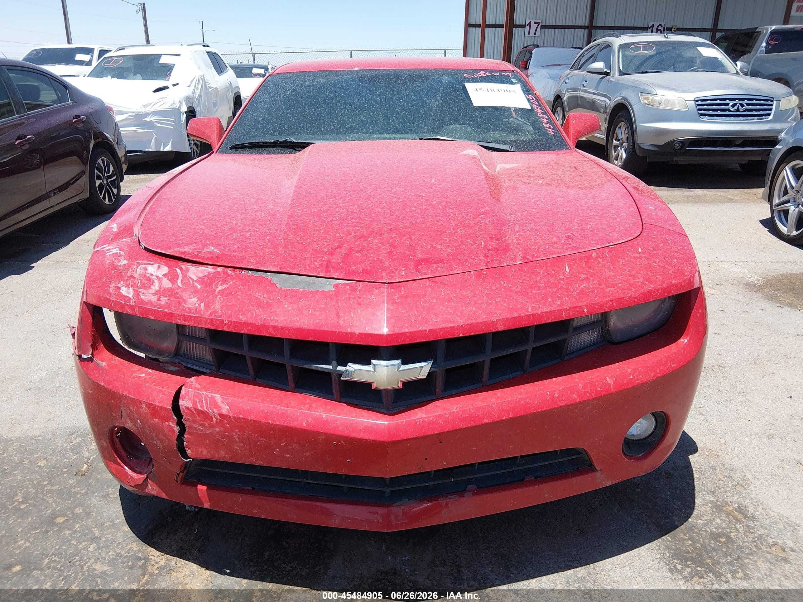 2011 Chevrolet Camaro 1lt Red vin: 2G1FB1ED6B9193603
