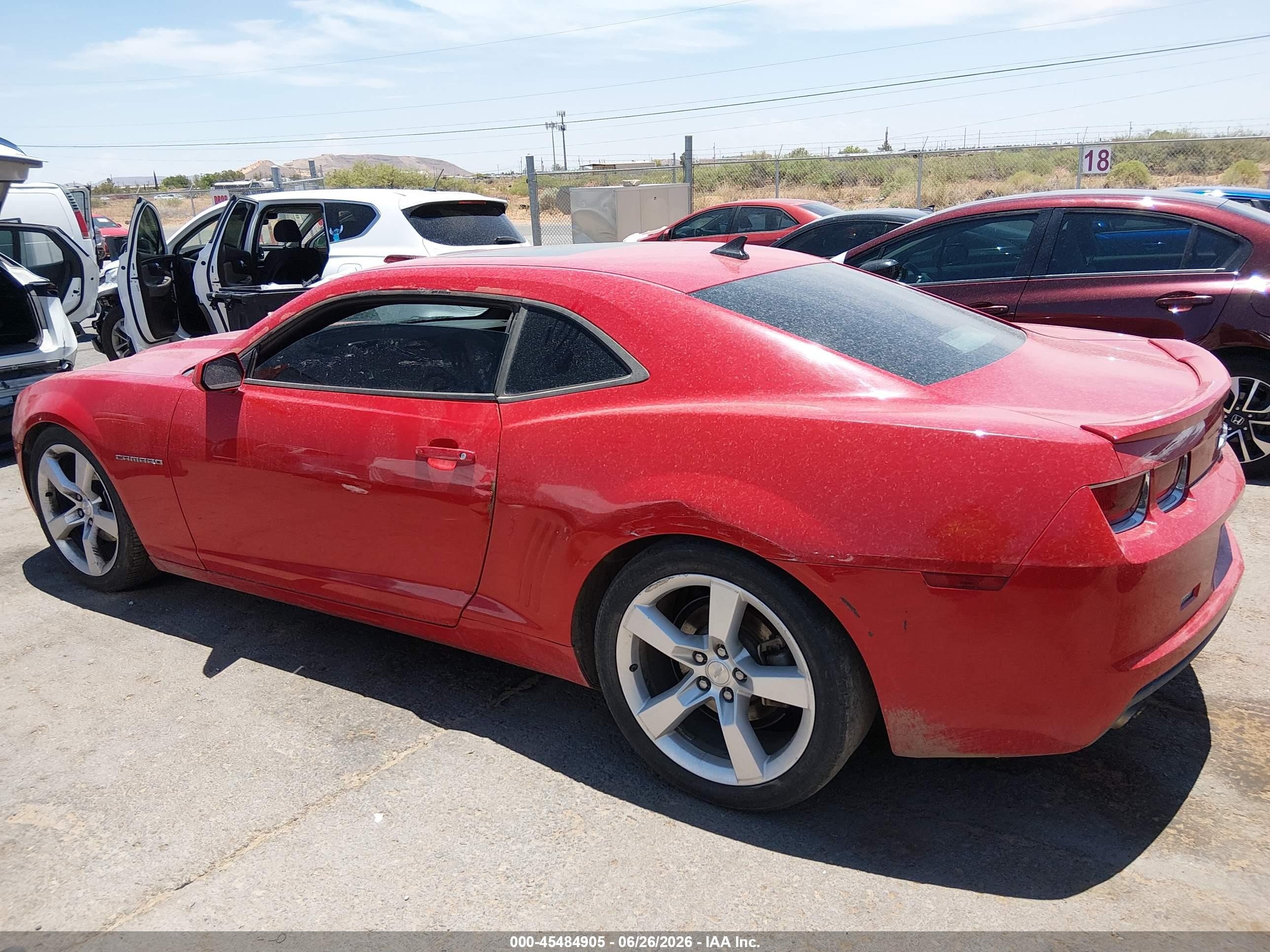 2011 Chevrolet Camaro 1lt Red vin: 2G1FB1ED6B9193603