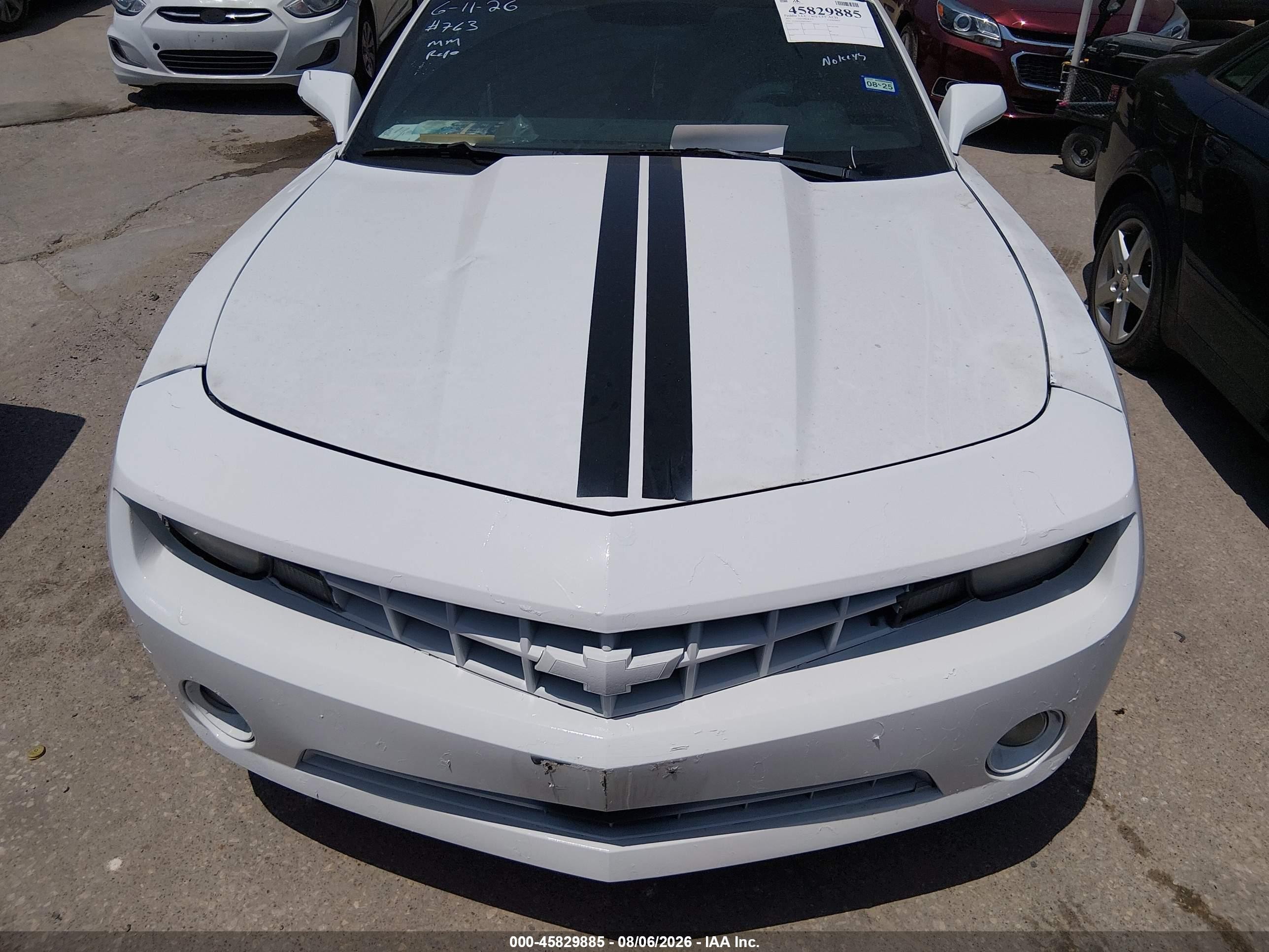 2011 Chevrolet Camaro 1lt White vin: 2G1FB1ED6B9194072