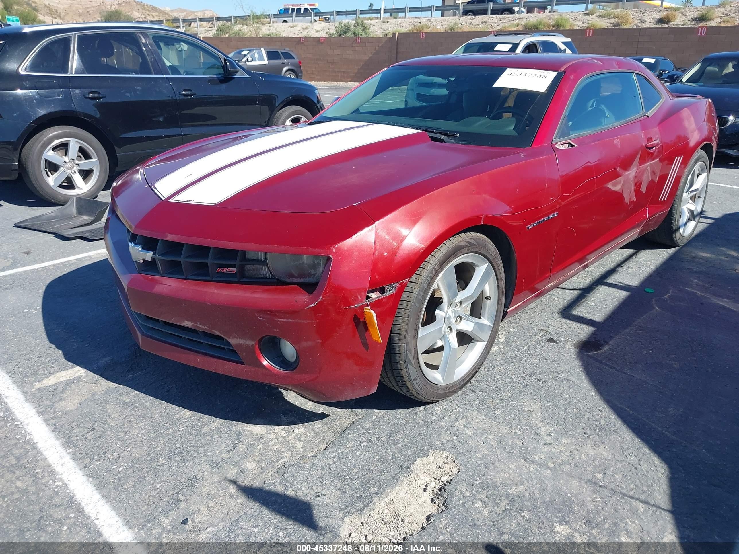 2011 Chevrolet Camaro 1lt Red vin: 2G1FB1ED8B9179816