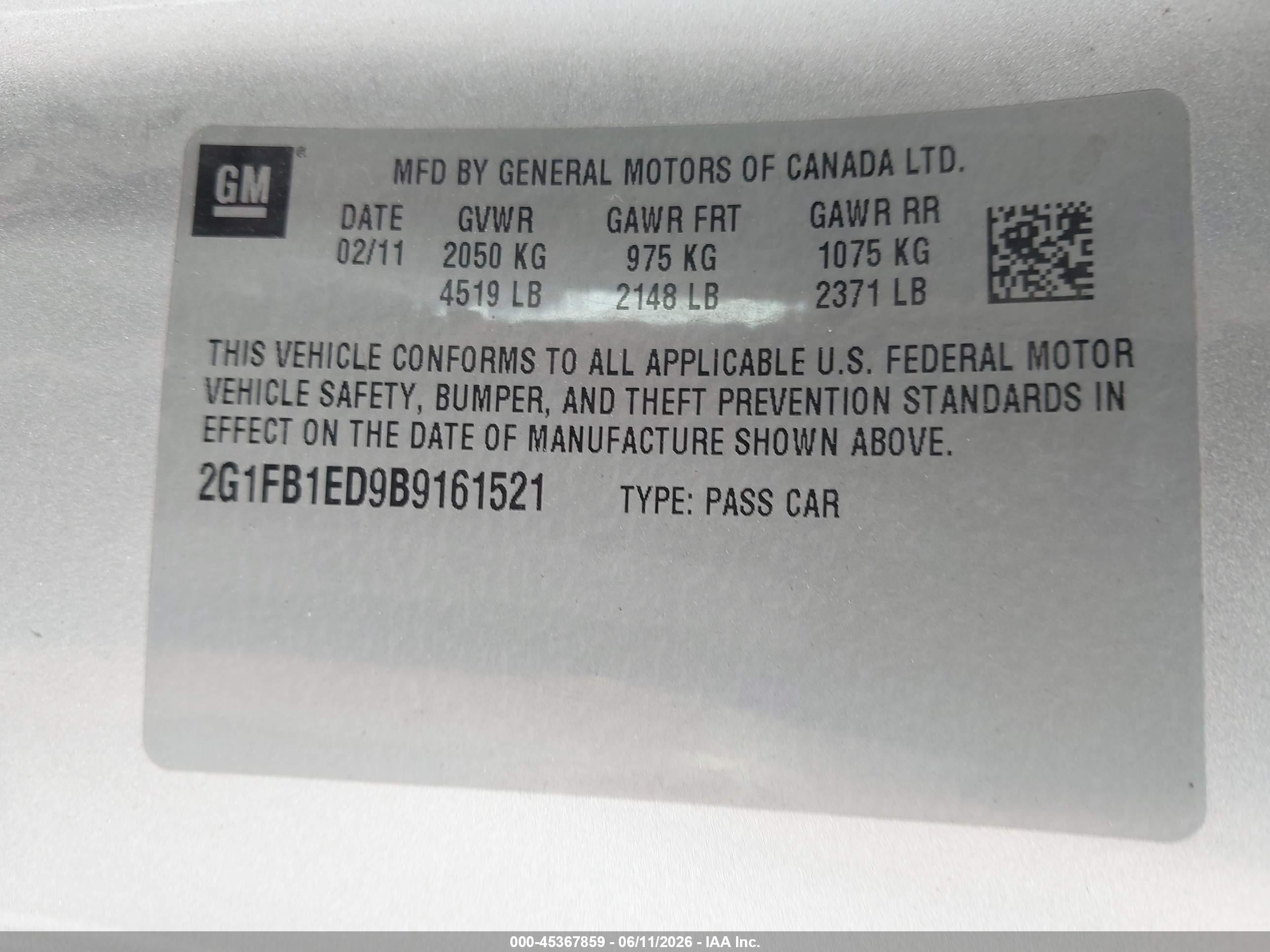 2011 Chevrolet Camaro 1lt Silver vin: 2G1FB1ED9B9161521