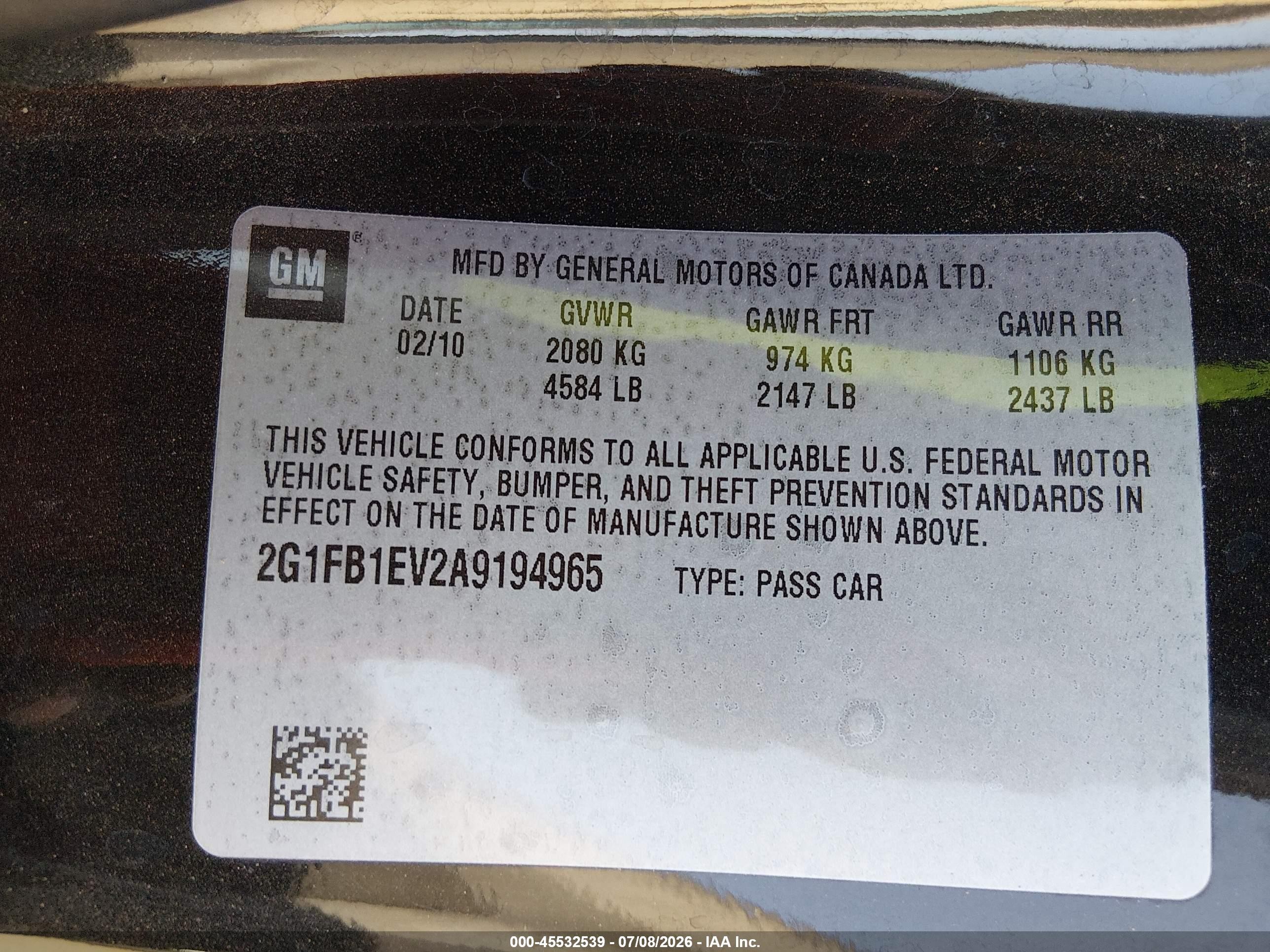 2010 Chevrolet Camaro 1lt Black vin: 2G1FB1EV2A9194965