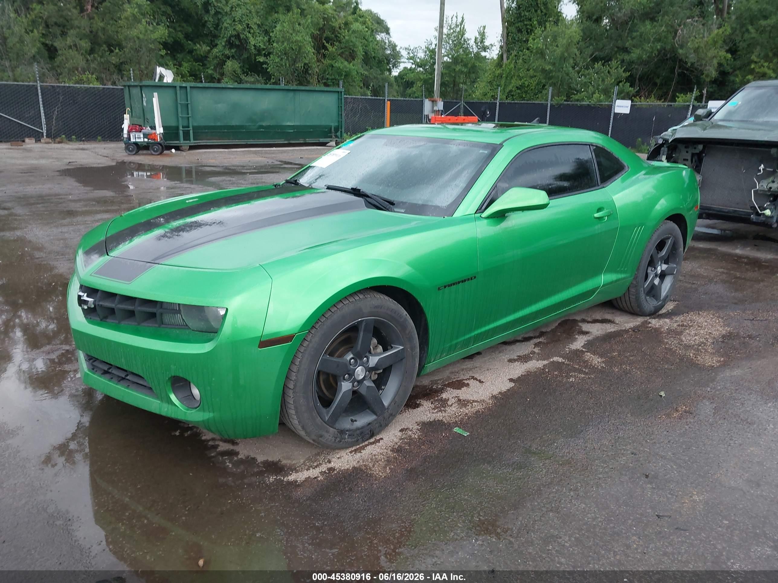 2010 Chevrolet Camaro 1lt Green vin: 2G1FB1EV5A9200189
