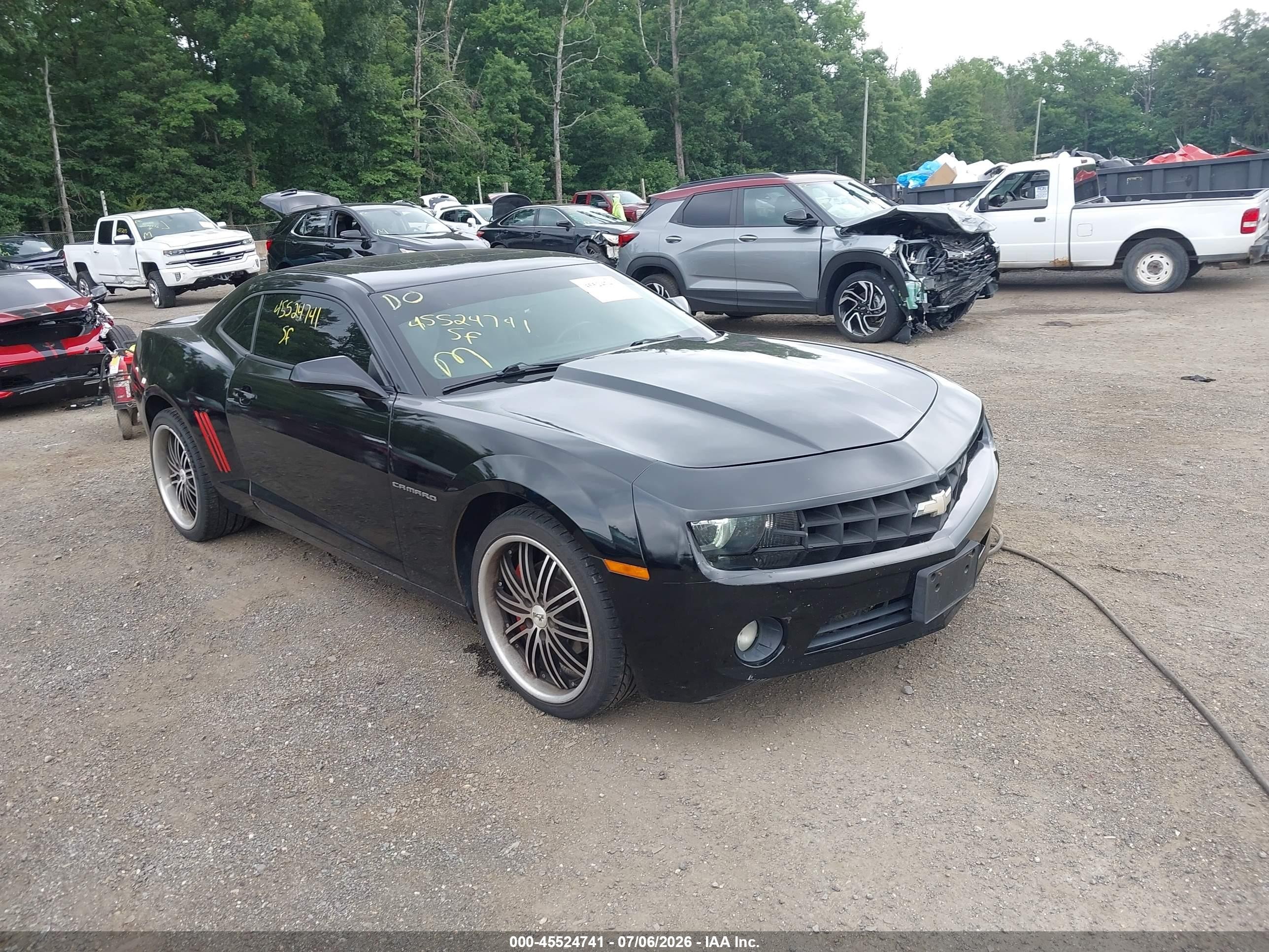 2010 Chevrolet Camaro 1lt Black vin: 2G1FB1EV7A9102510