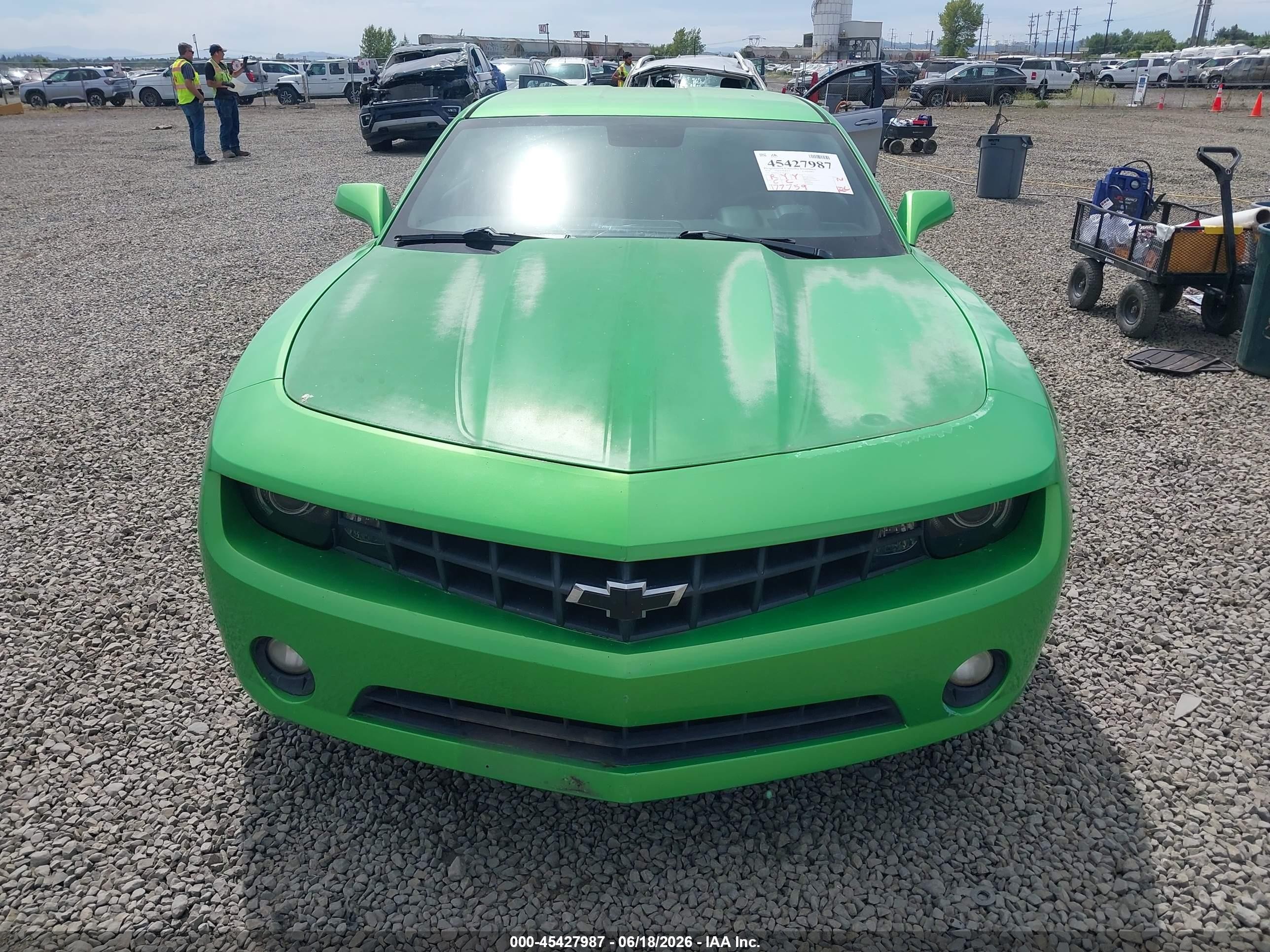 2010 Chevrolet Camaro 1lt Green vin: 2G1FB1EVXA9197192