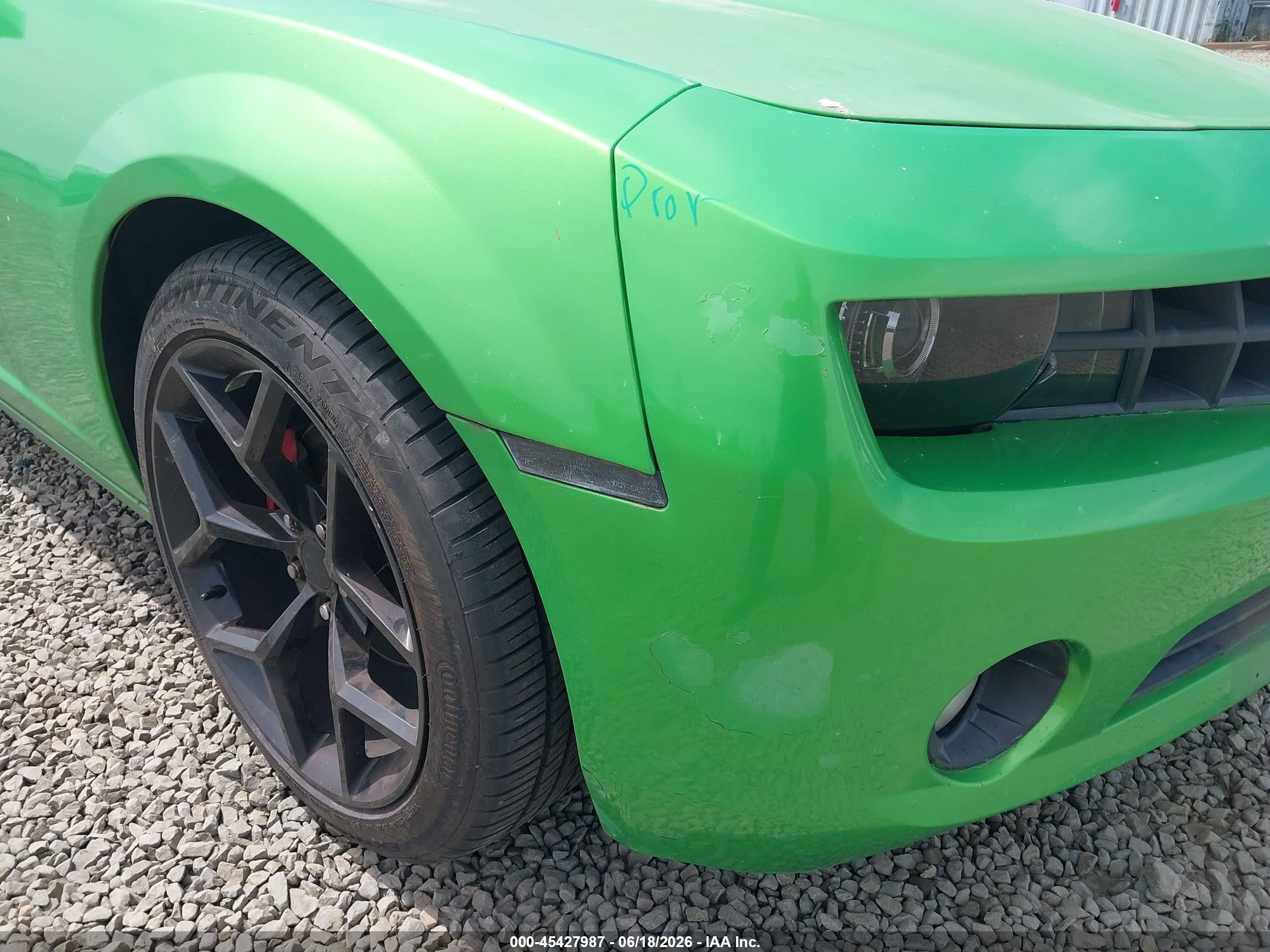 2010 Chevrolet Camaro 1lt Green vin: 2G1FB1EVXA9197192