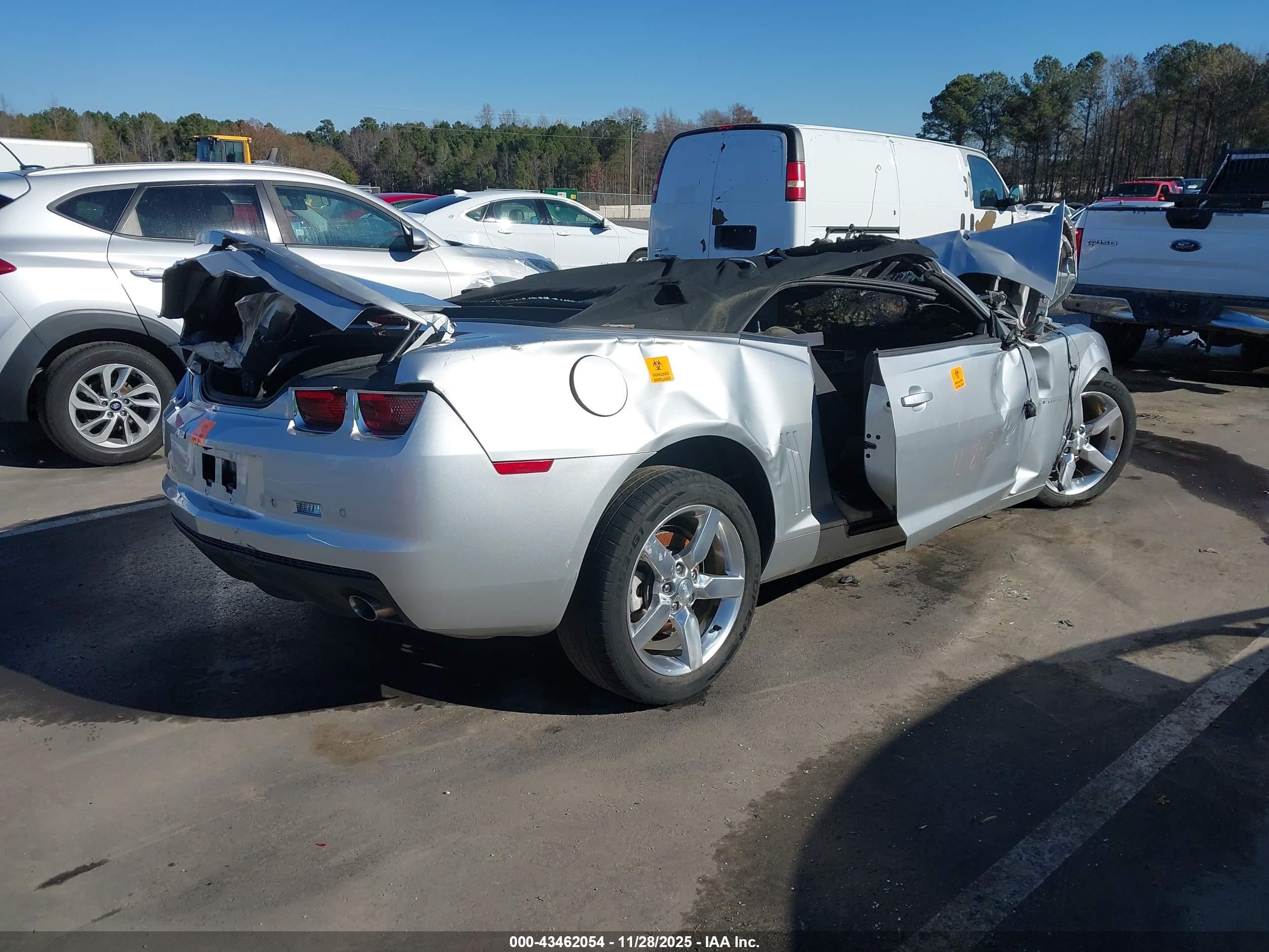 2012 Chevrolet Camaro 1lt Silver vin: 2G1FB3D31C9107166