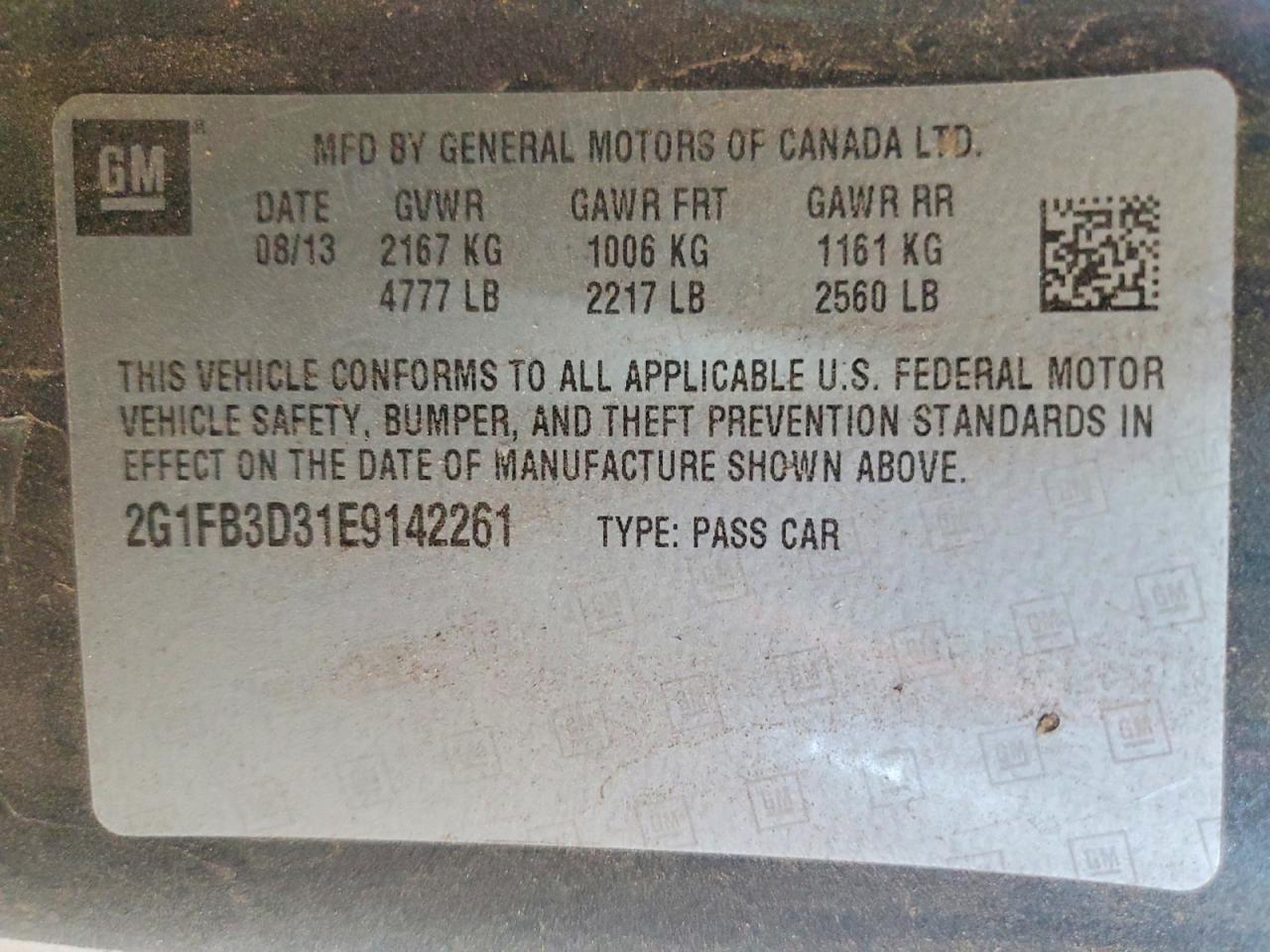 2014 Chevrolet Camaro Lt Charcoal vin: 2G1FB3D31E9142261