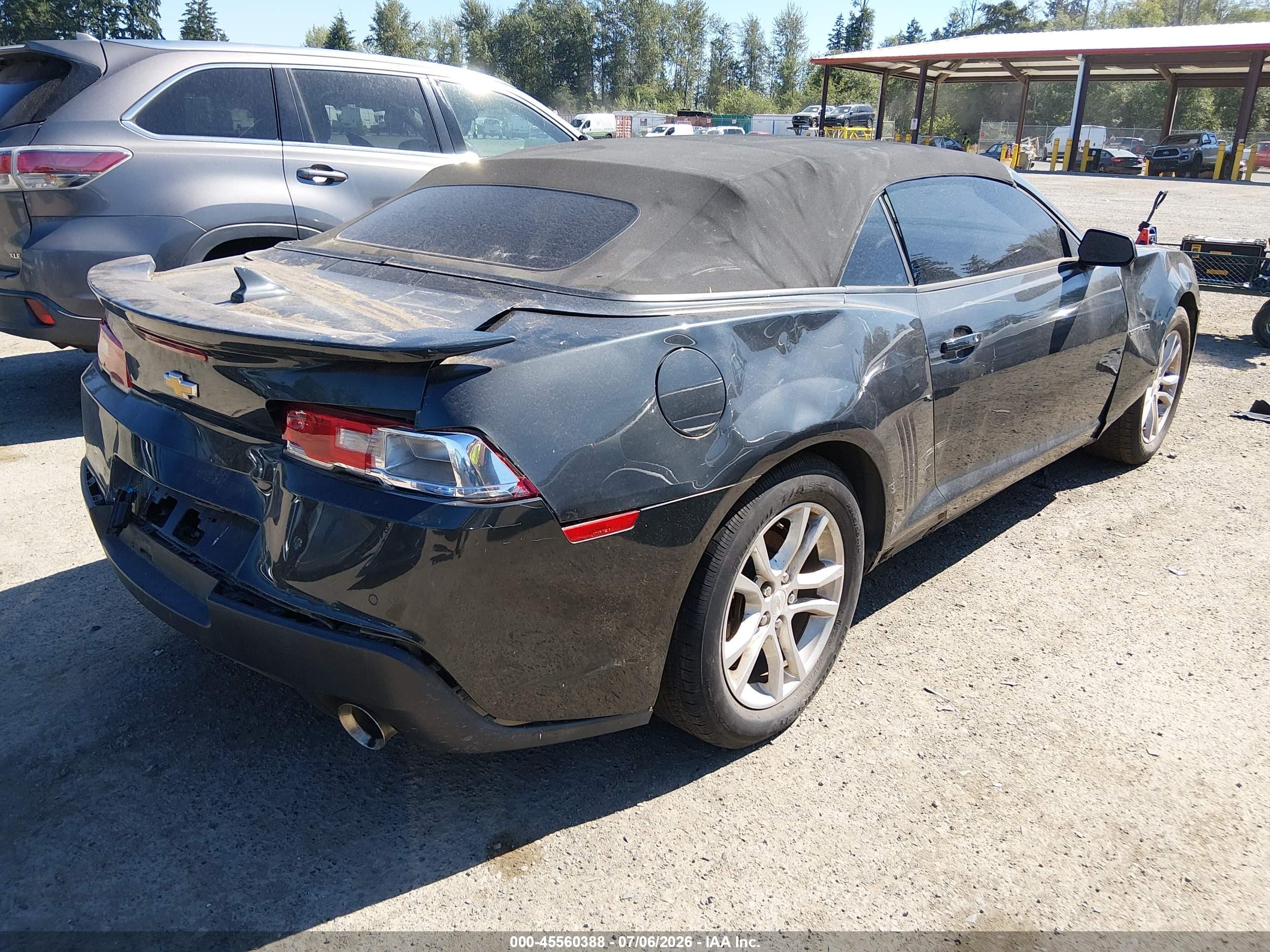 2014 Chevrolet Camaro 1lt Gray vin: 2G1FB3D31E9249522