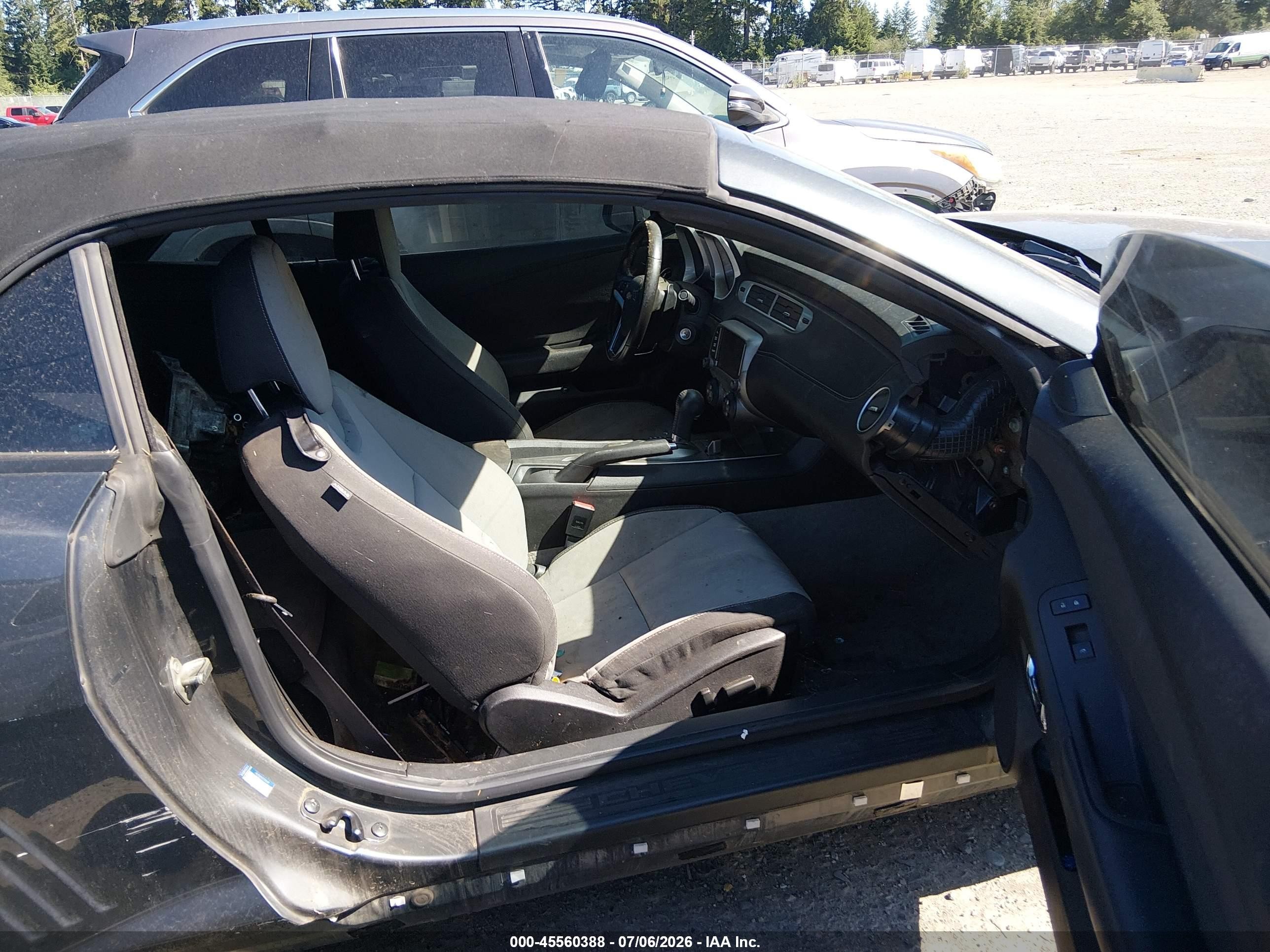 2014 Chevrolet Camaro 1lt Gray vin: 2G1FB3D31E9249522