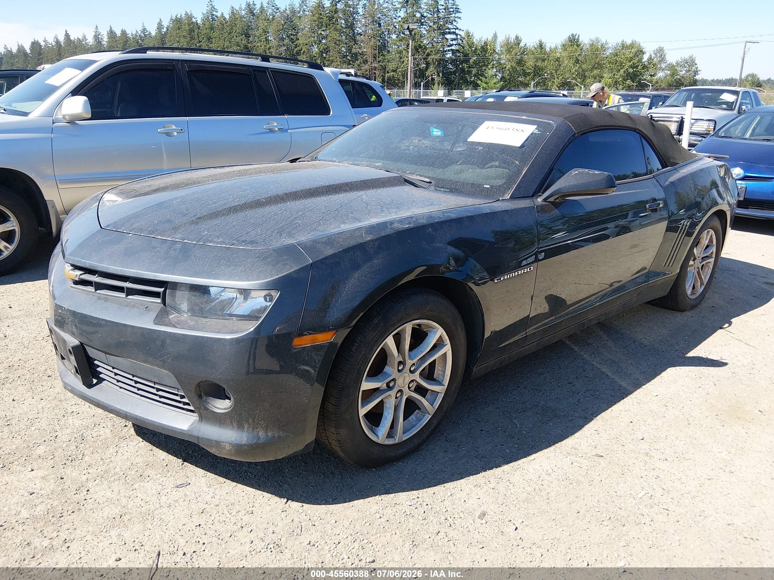 2014 Chevrolet Camaro 1lt Gray vin: 2G1FB3D31E9249522