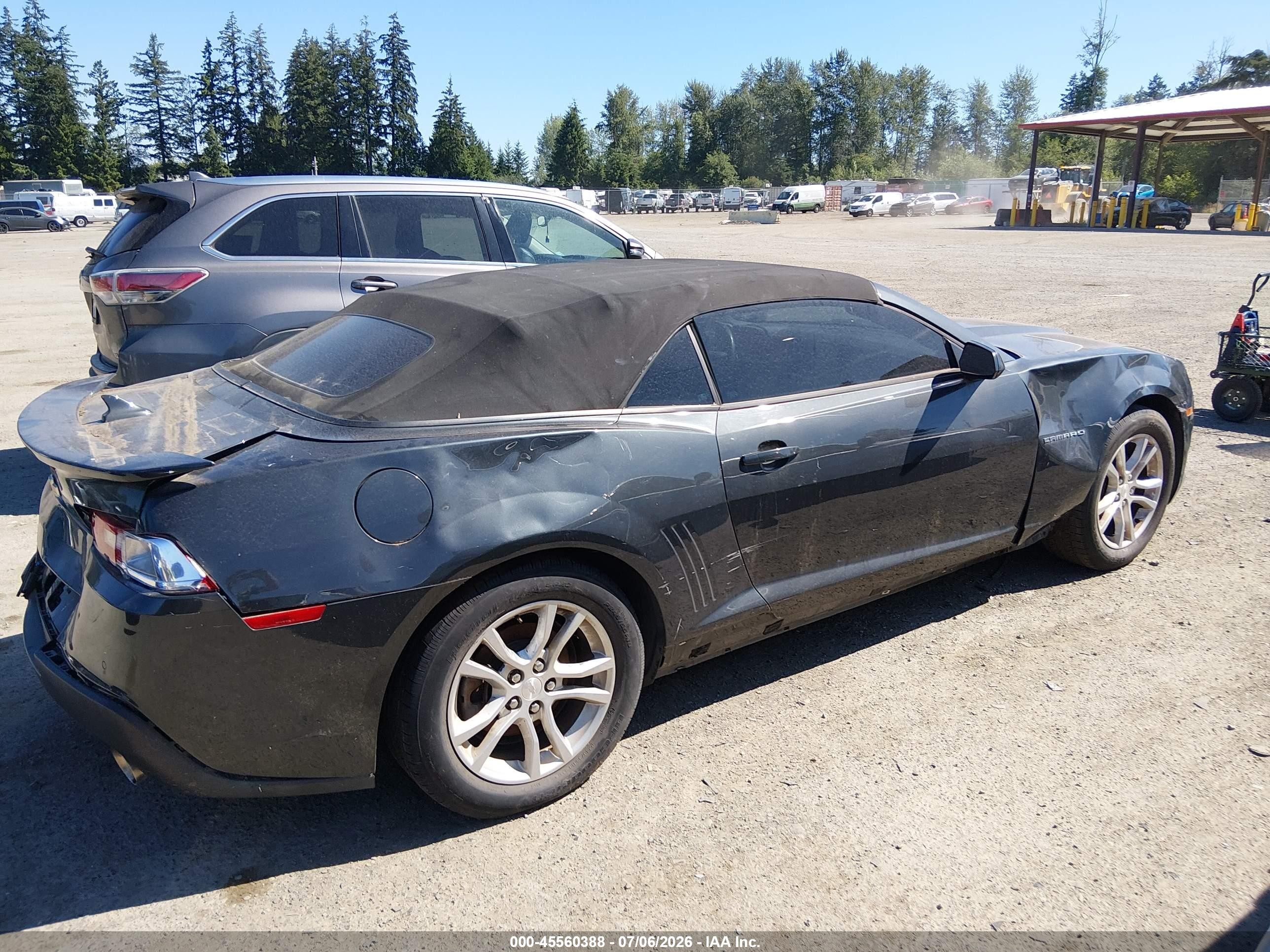 2014 Chevrolet Camaro 1lt Gray vin: 2G1FB3D31E9249522