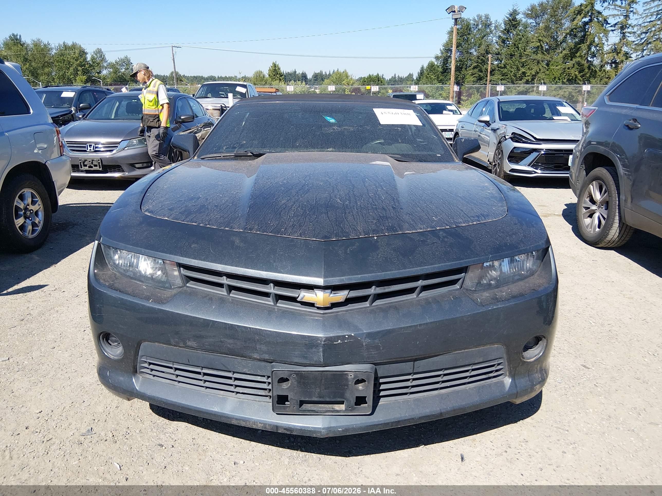 2014 Chevrolet Camaro 1lt Gray vin: 2G1FB3D31E9249522