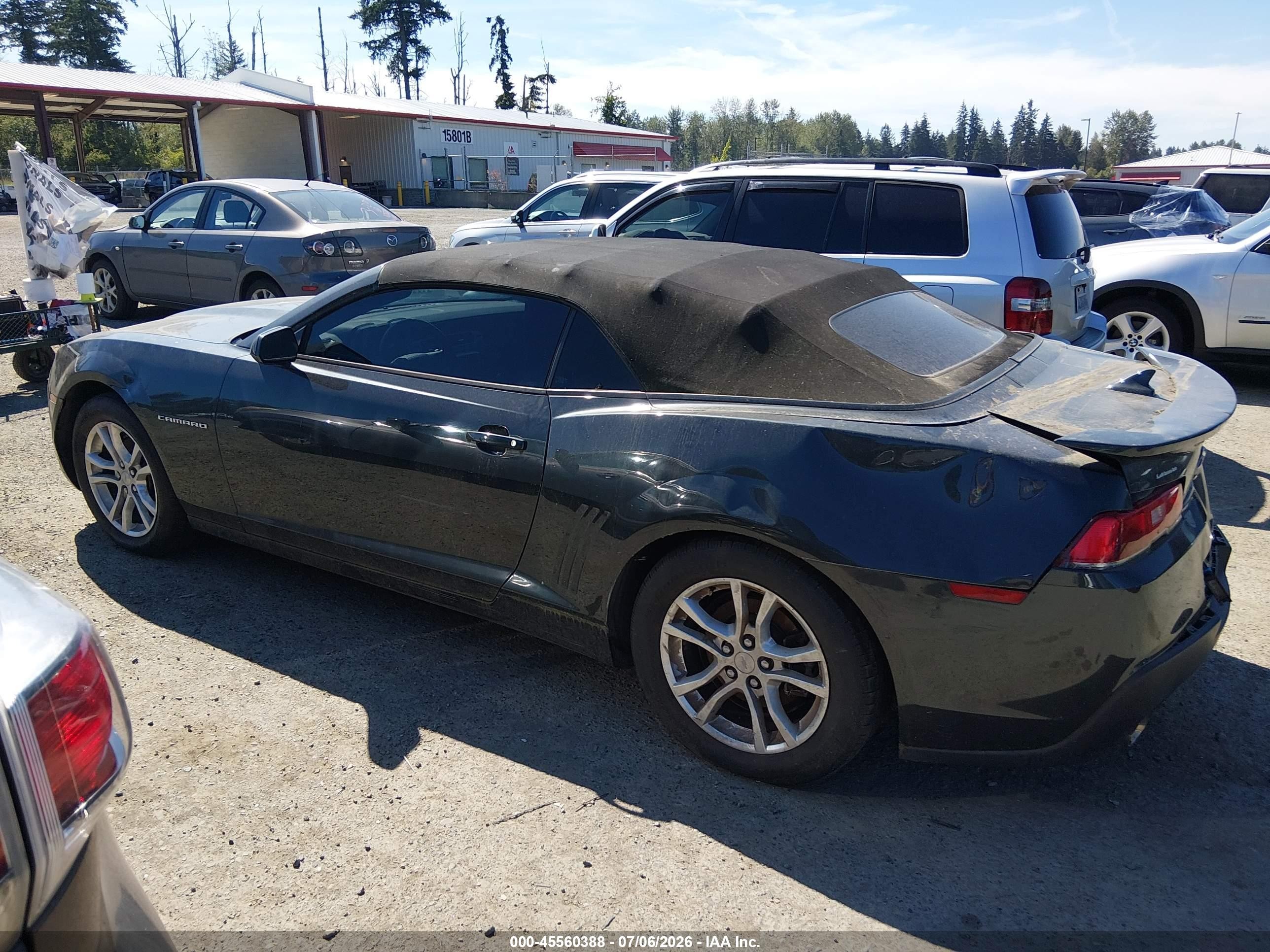 2014 Chevrolet Camaro 1lt Gray vin: 2G1FB3D31E9249522