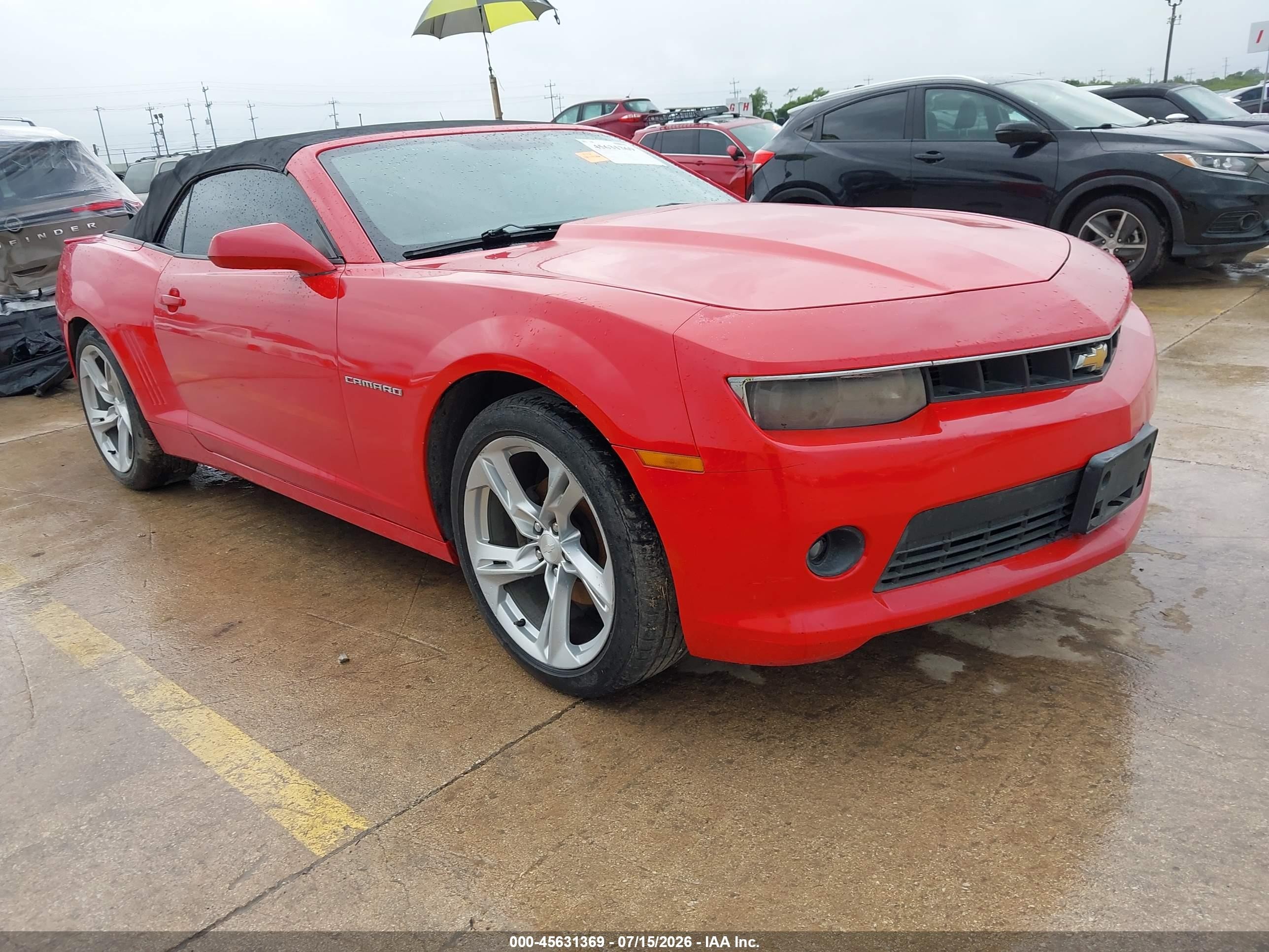 2014 Chevrolet Camaro 1lt Red vin: 2G1FB3D31E9260732
