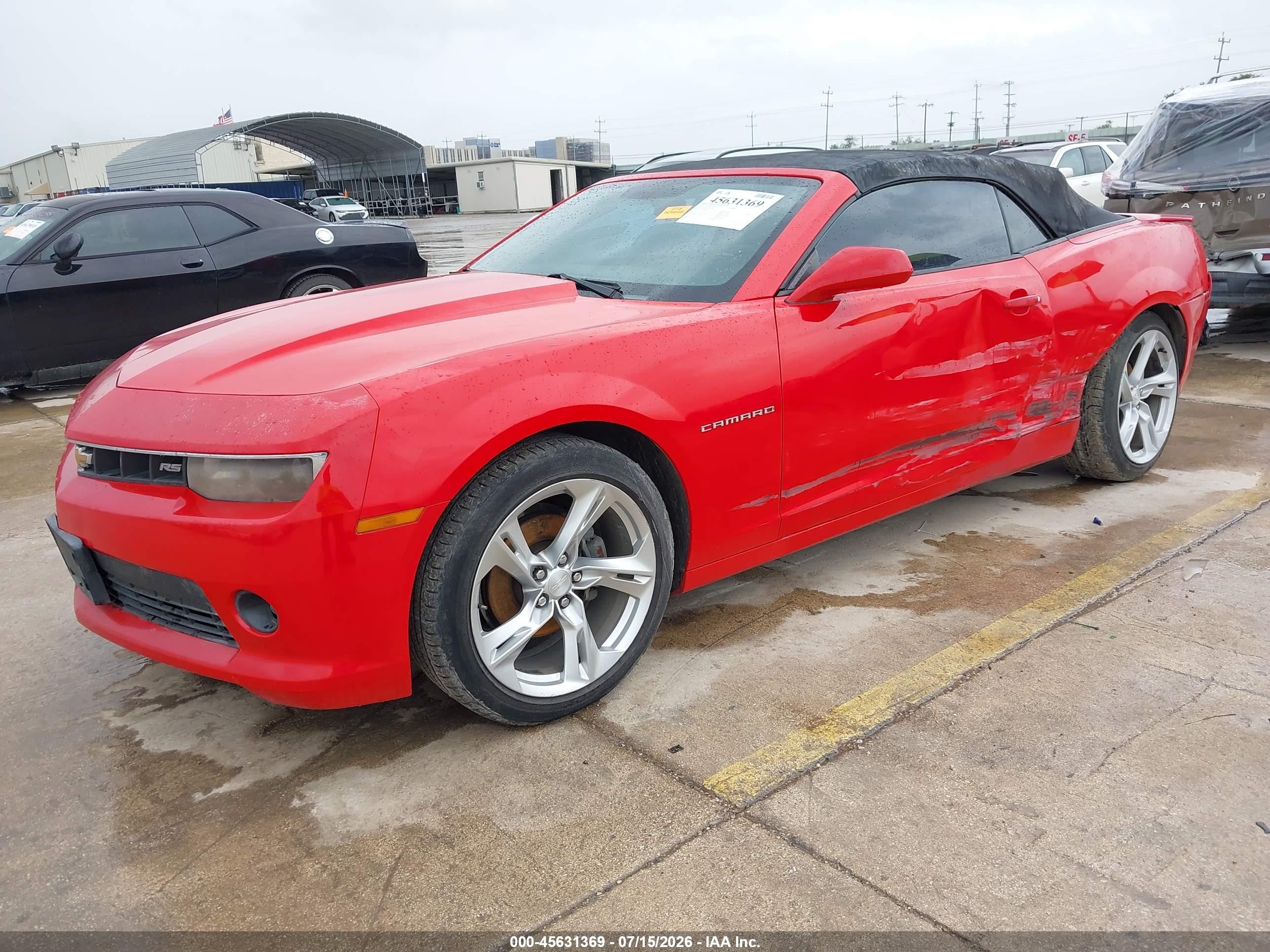 2014 Chevrolet Camaro 1lt Red vin: 2G1FB3D31E9260732