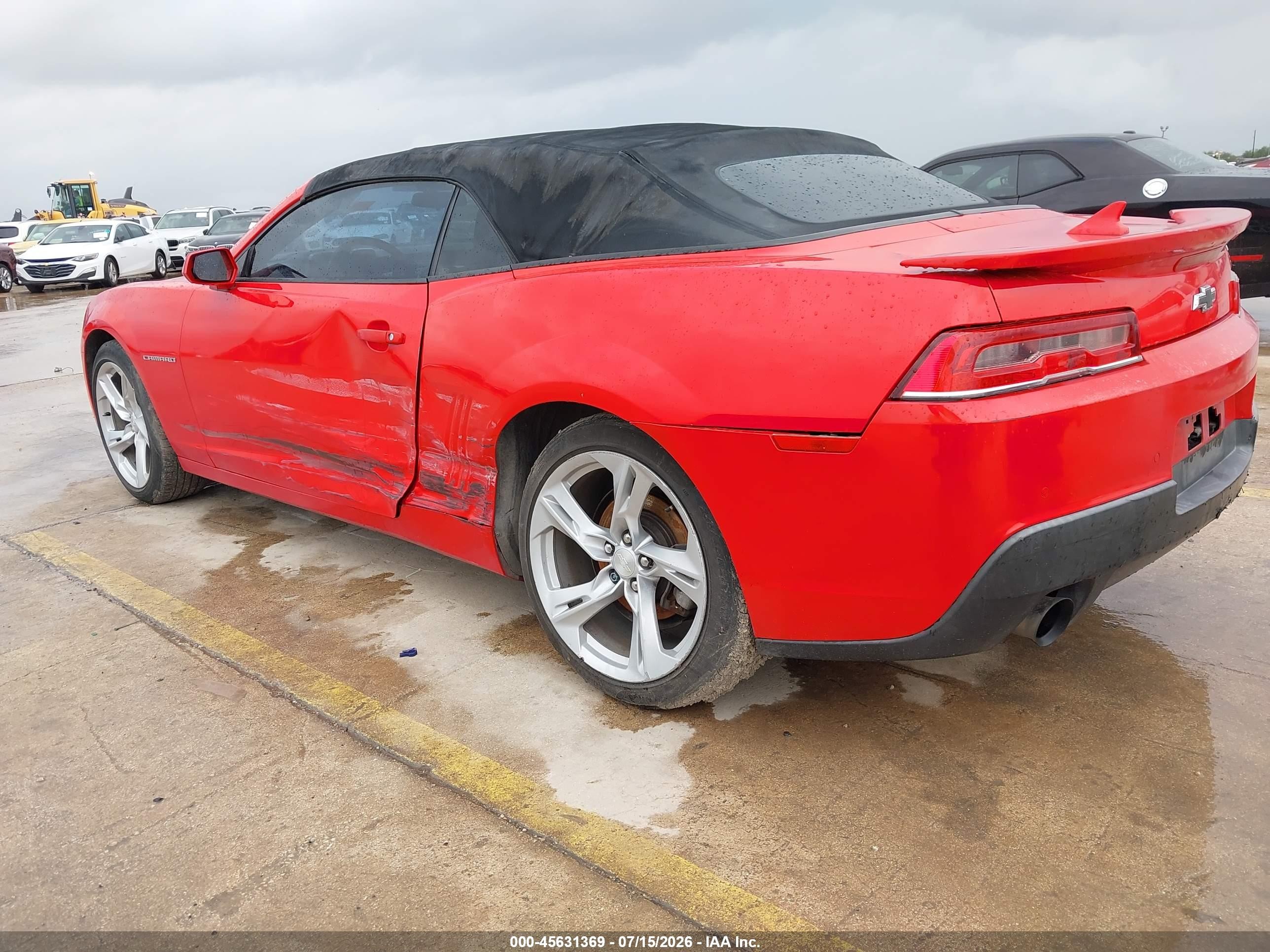 2014 Chevrolet Camaro 1lt Red vin: 2G1FB3D31E9260732