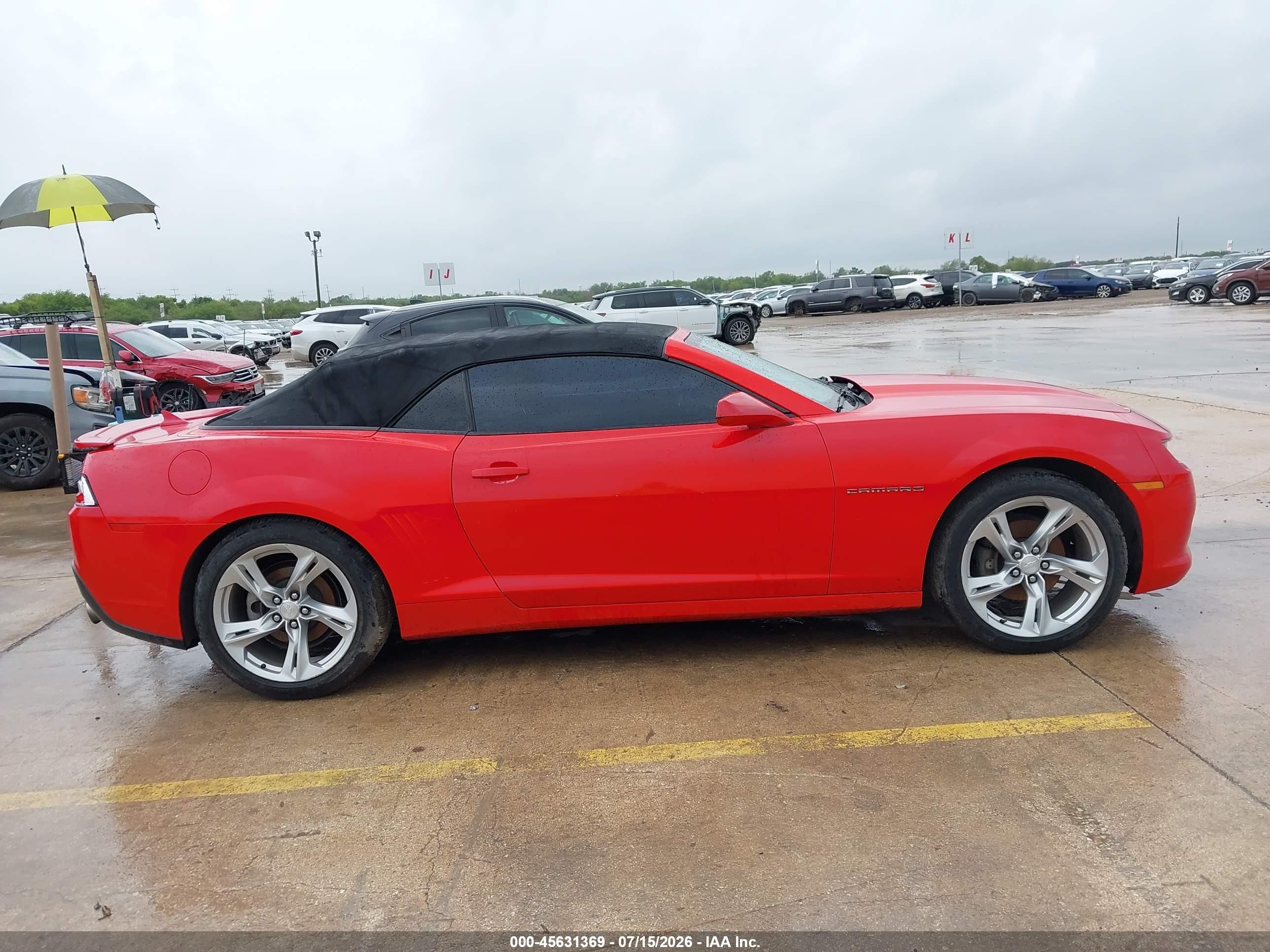2014 Chevrolet Camaro 1lt Red vin: 2G1FB3D31E9260732