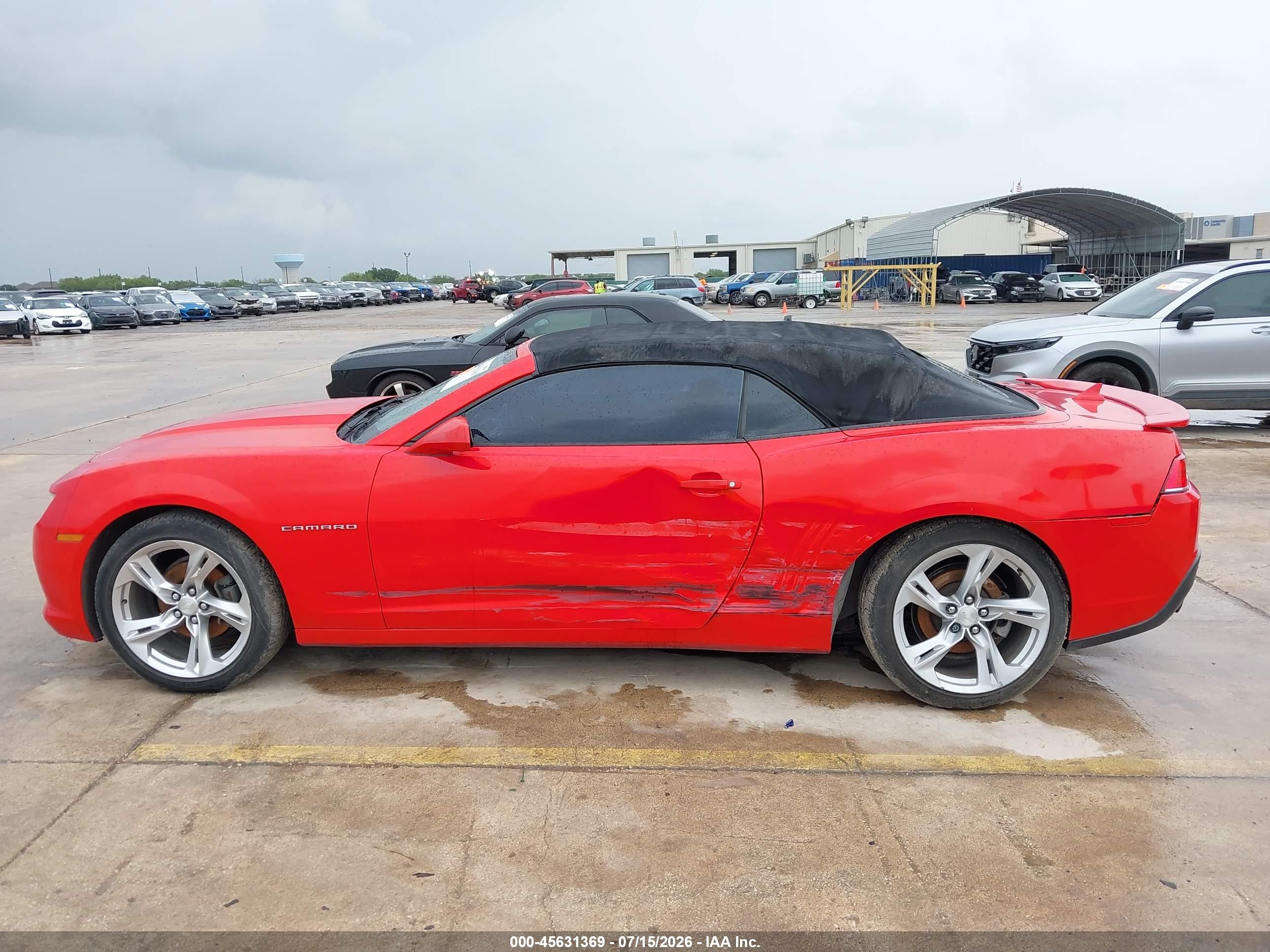 2014 Chevrolet Camaro 1lt Red vin: 2G1FB3D31E9260732