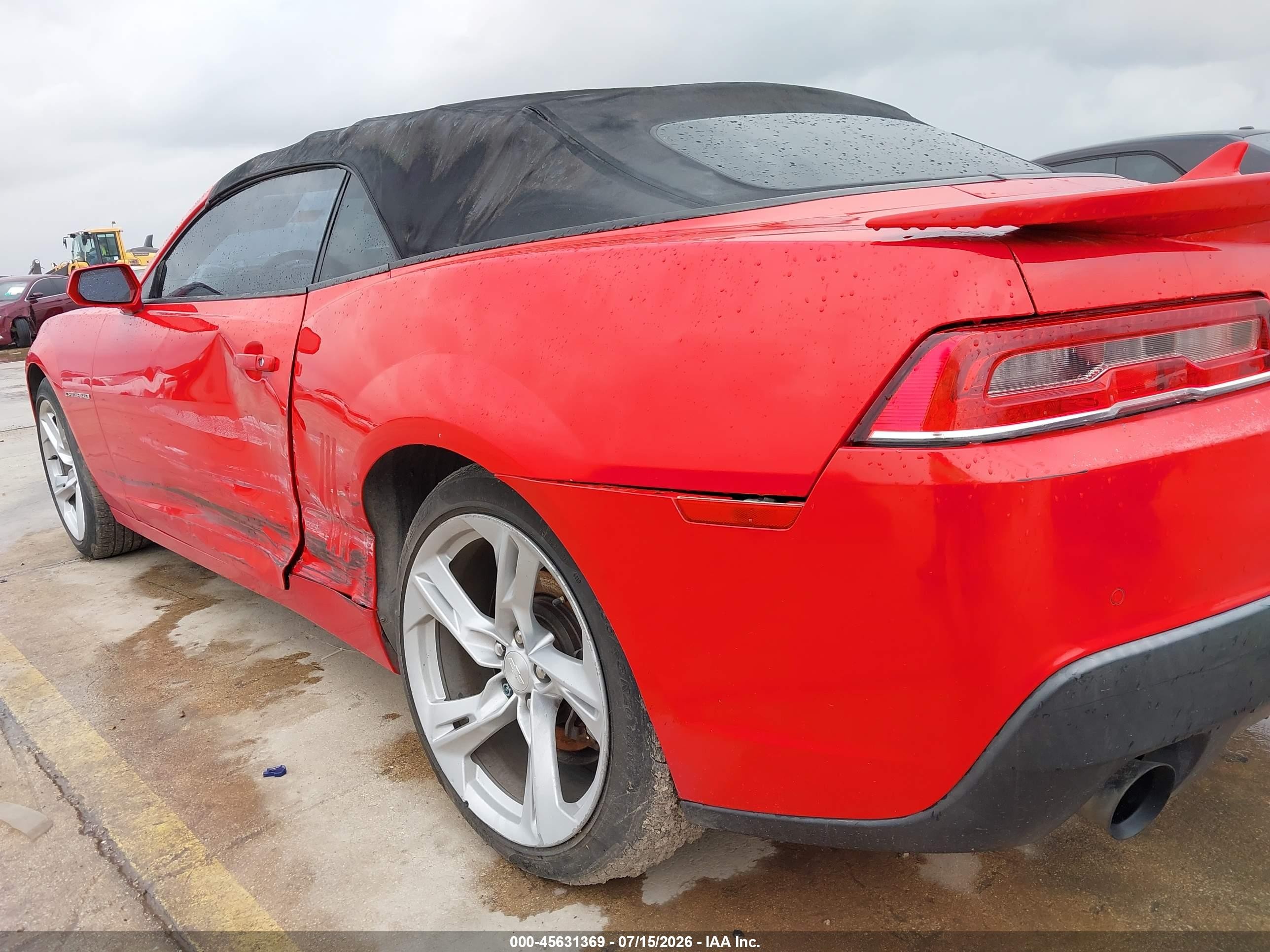 2014 Chevrolet Camaro 1lt Red vin: 2G1FB3D31E9260732