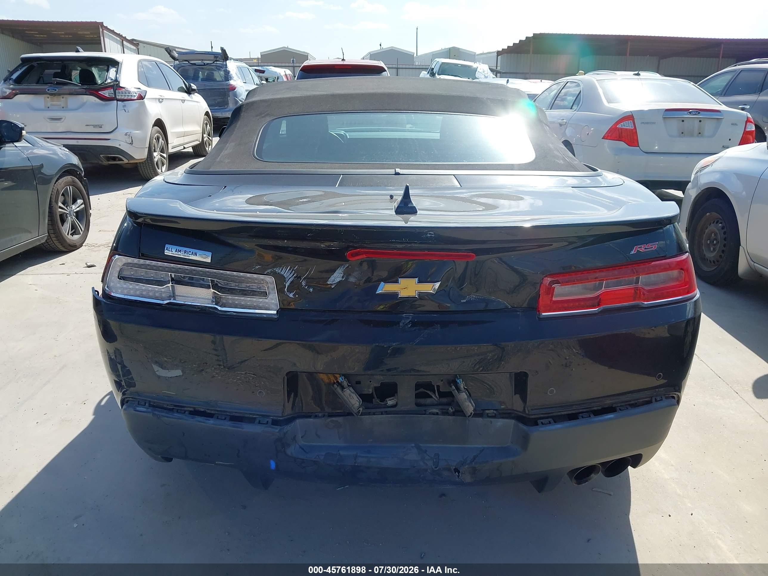 2014 Chevrolet Camaro 1lt Black vin: 2G1FB3D32E9256964