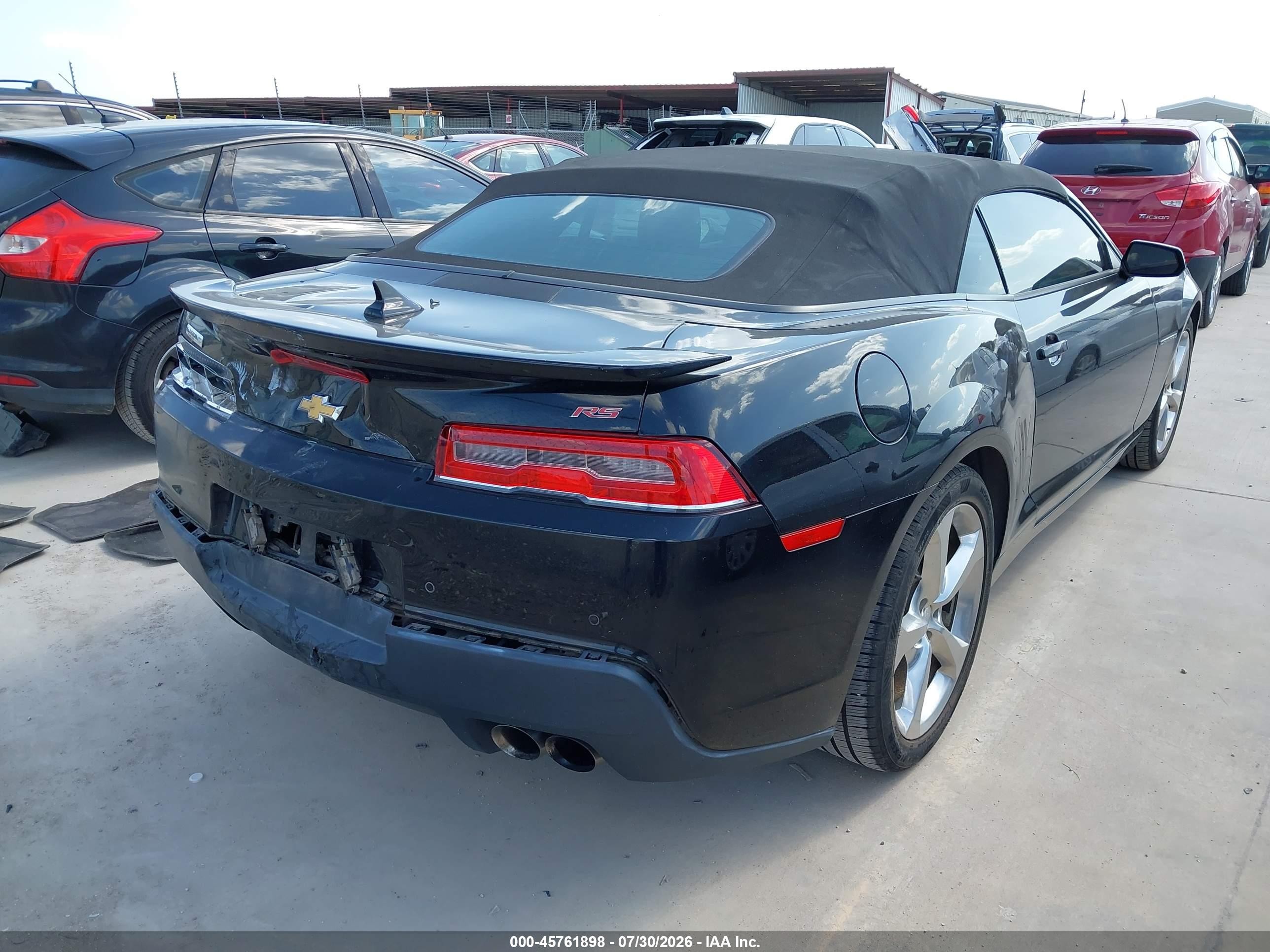 2014 Chevrolet Camaro 1lt Black vin: 2G1FB3D32E9256964