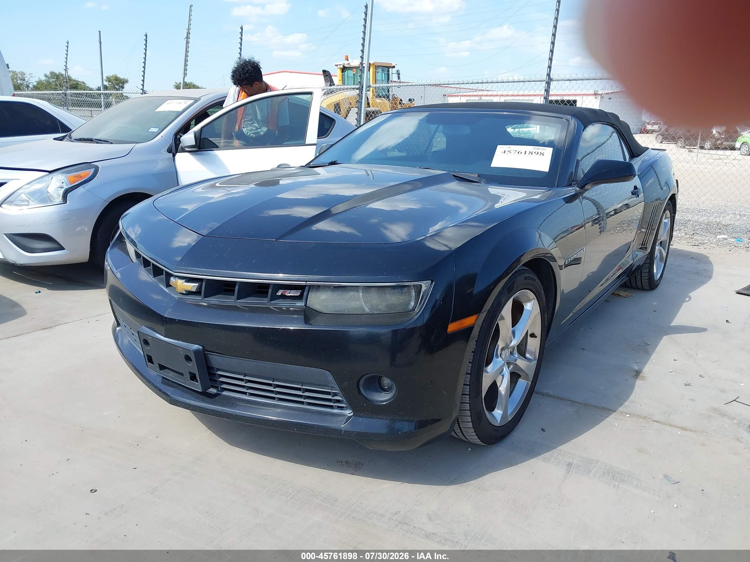 2014 Chevrolet Camaro 1lt Black vin: 2G1FB3D32E9256964