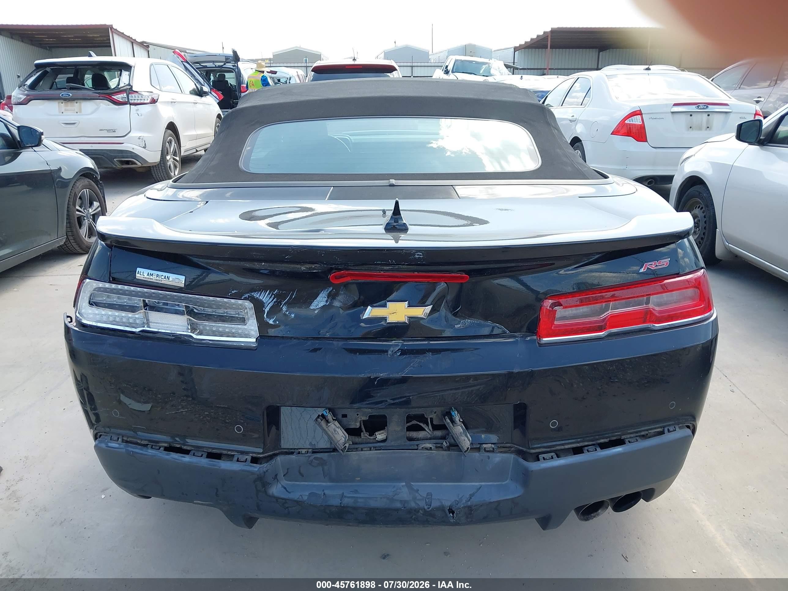 2014 Chevrolet Camaro 1lt Black vin: 2G1FB3D32E9256964