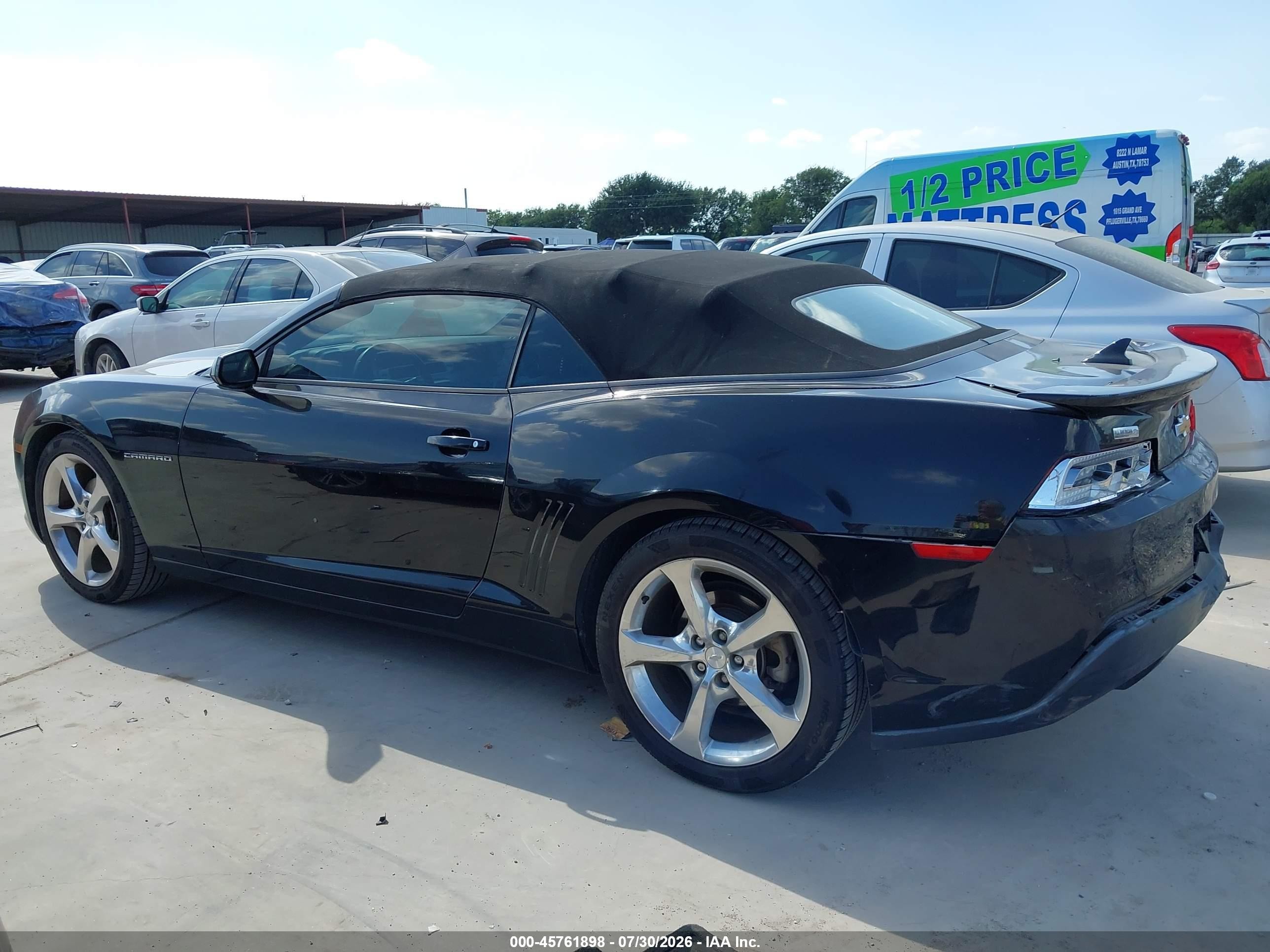 2014 Chevrolet Camaro 1lt Black vin: 2G1FB3D32E9256964