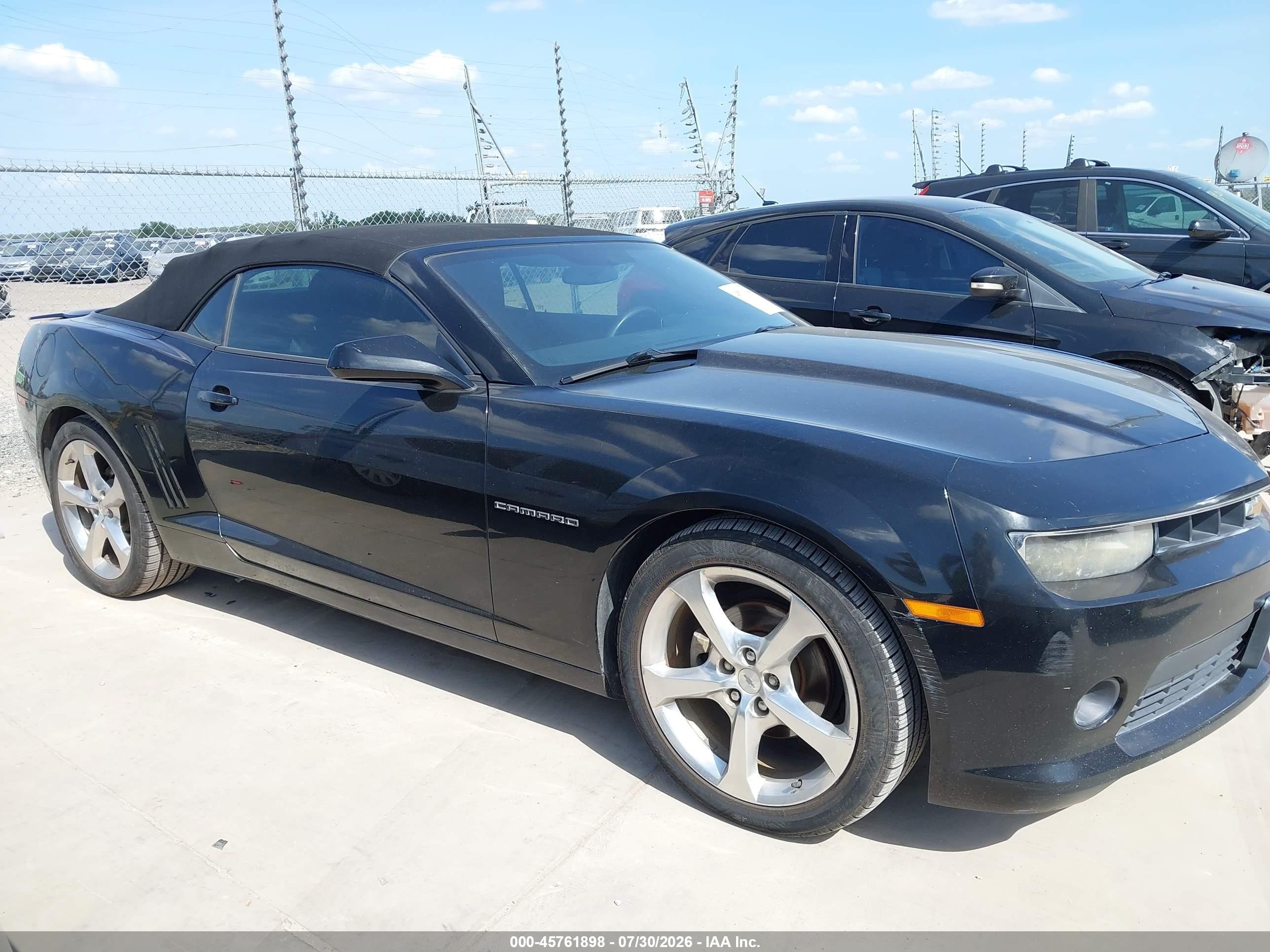 2014 Chevrolet Camaro 1lt Black vin: 2G1FB3D32E9256964