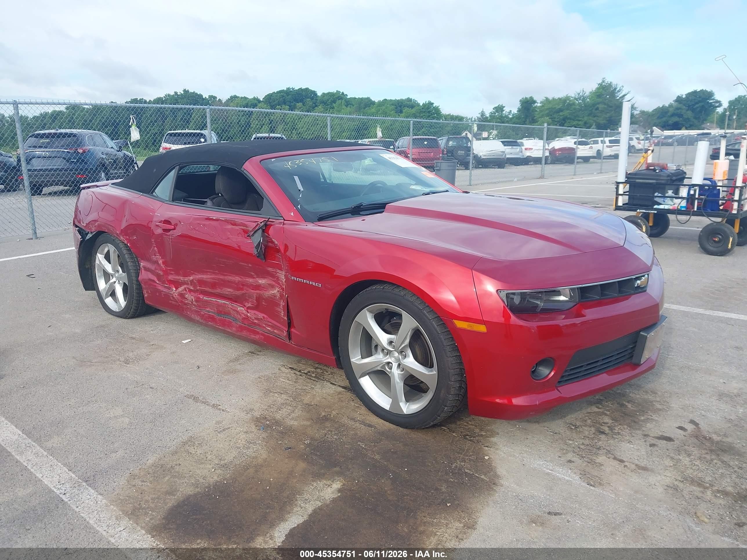 2014 Chevrolet Camaro 1lt Red vin: 2G1FB3D34E9176078