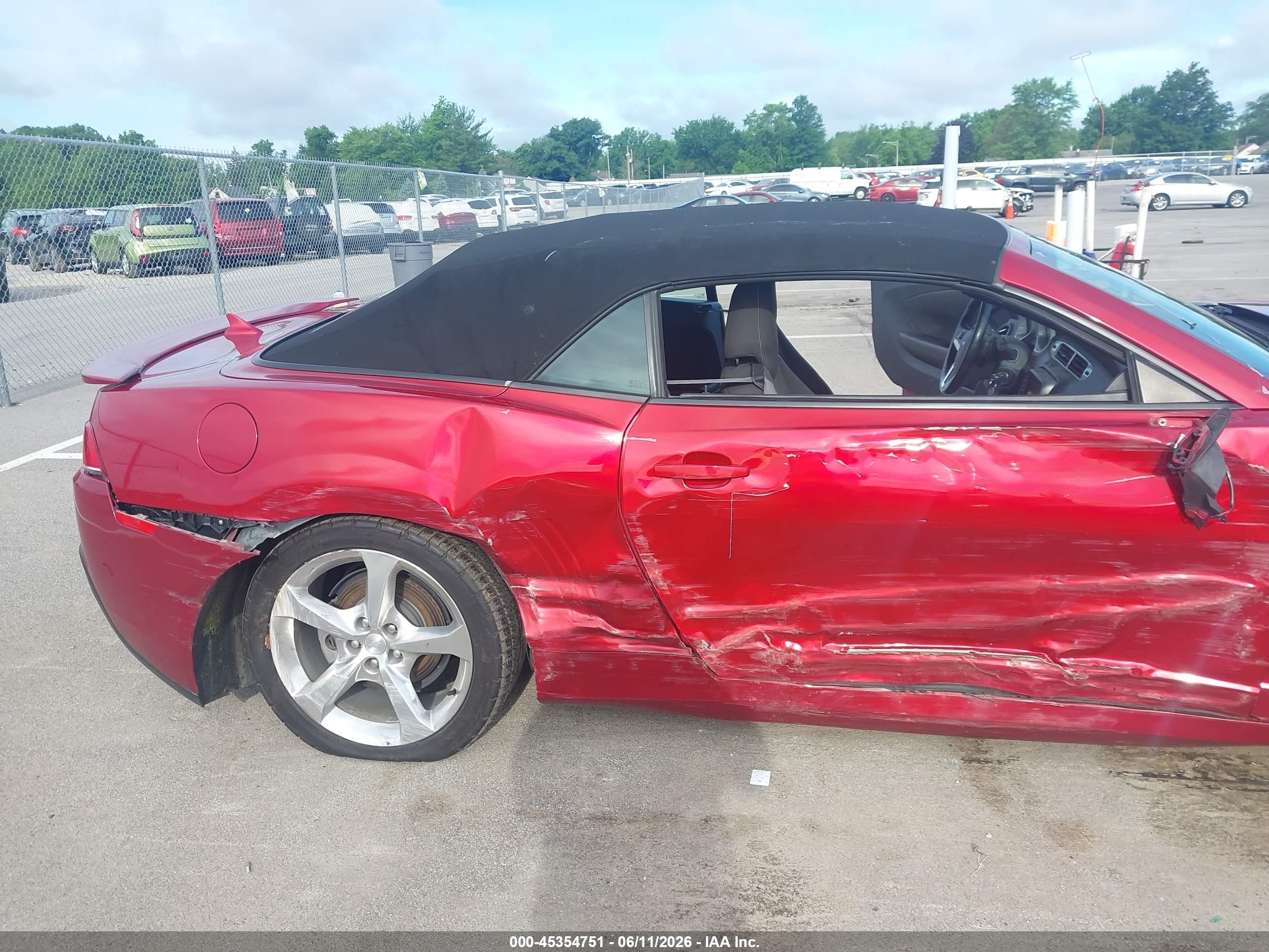 2014 Chevrolet Camaro 1lt Red vin: 2G1FB3D34E9176078