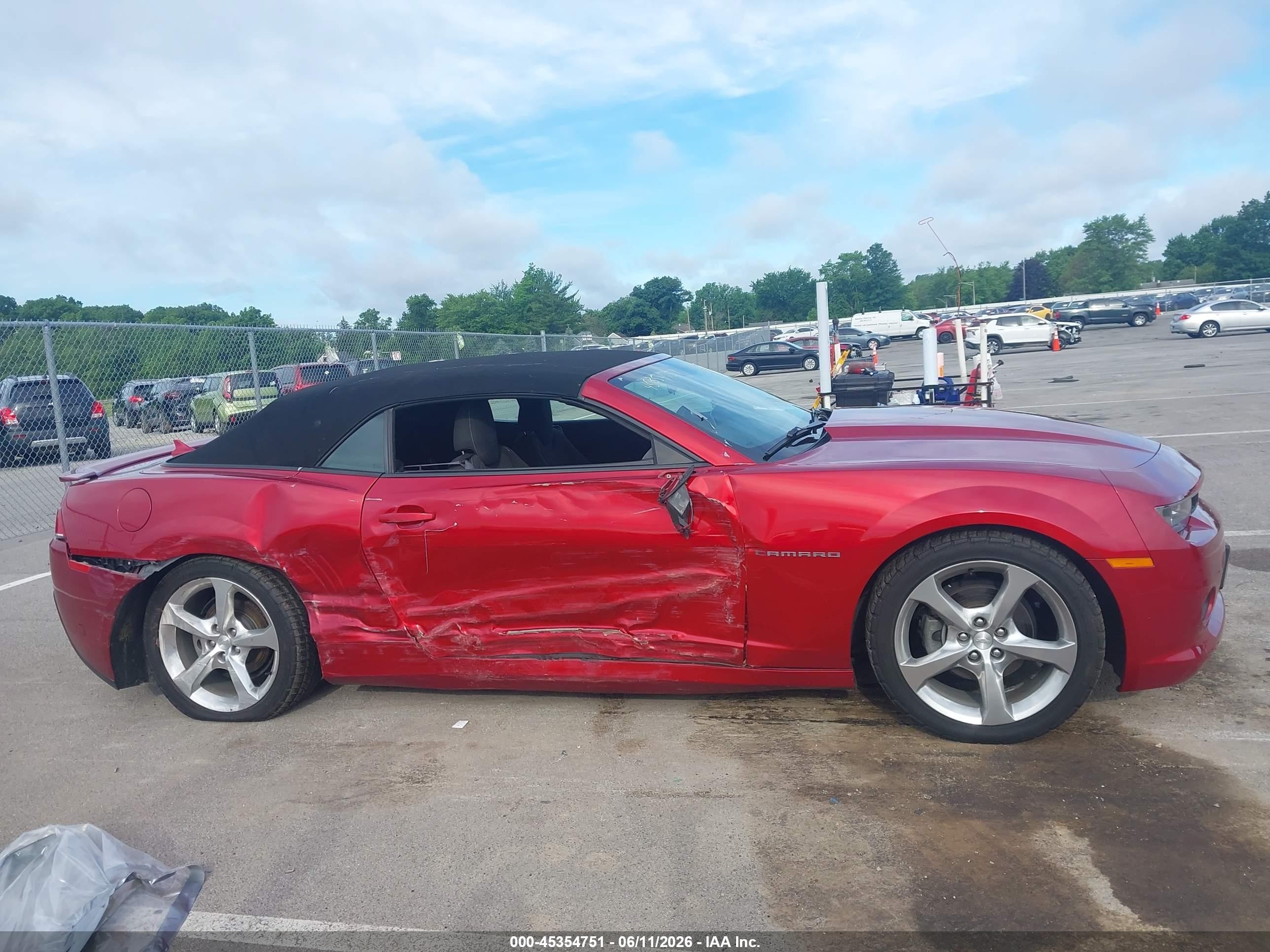 2014 Chevrolet Camaro 1lt Red vin: 2G1FB3D34E9176078
