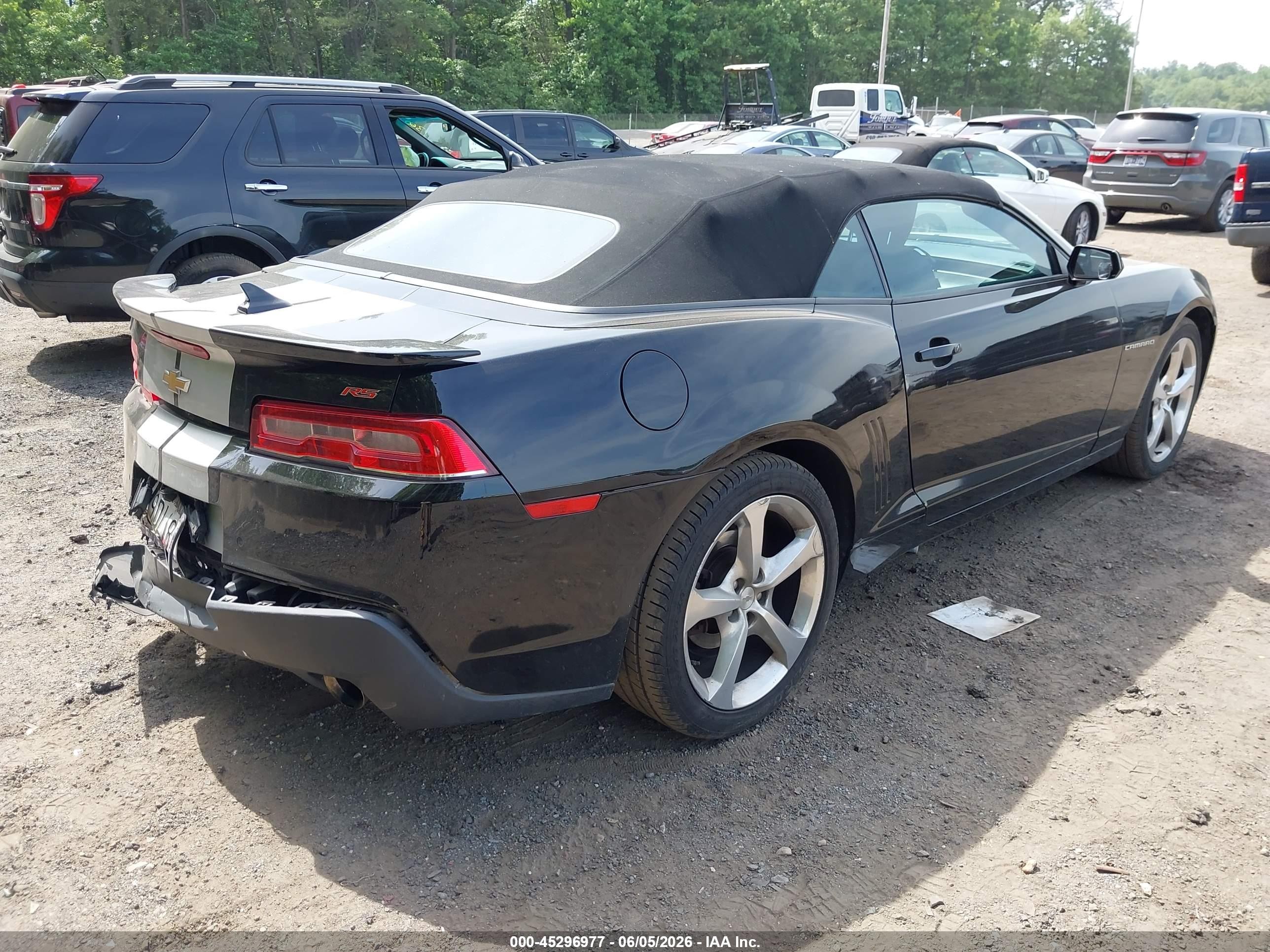 2014 Chevrolet Camaro 1lt Black vin: 2G1FB3D34E9322804
