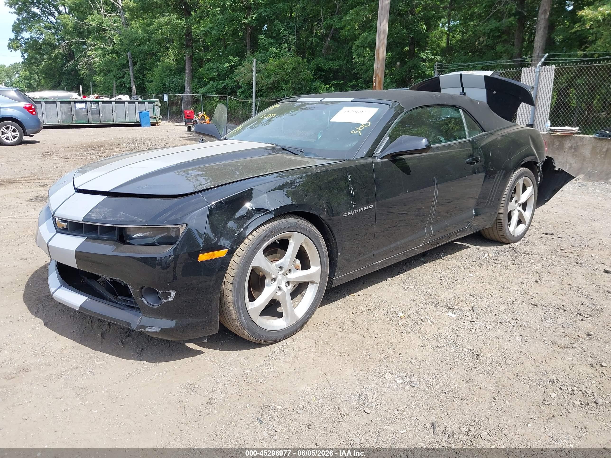 2014 Chevrolet Camaro 1lt Black vin: 2G1FB3D34E9322804