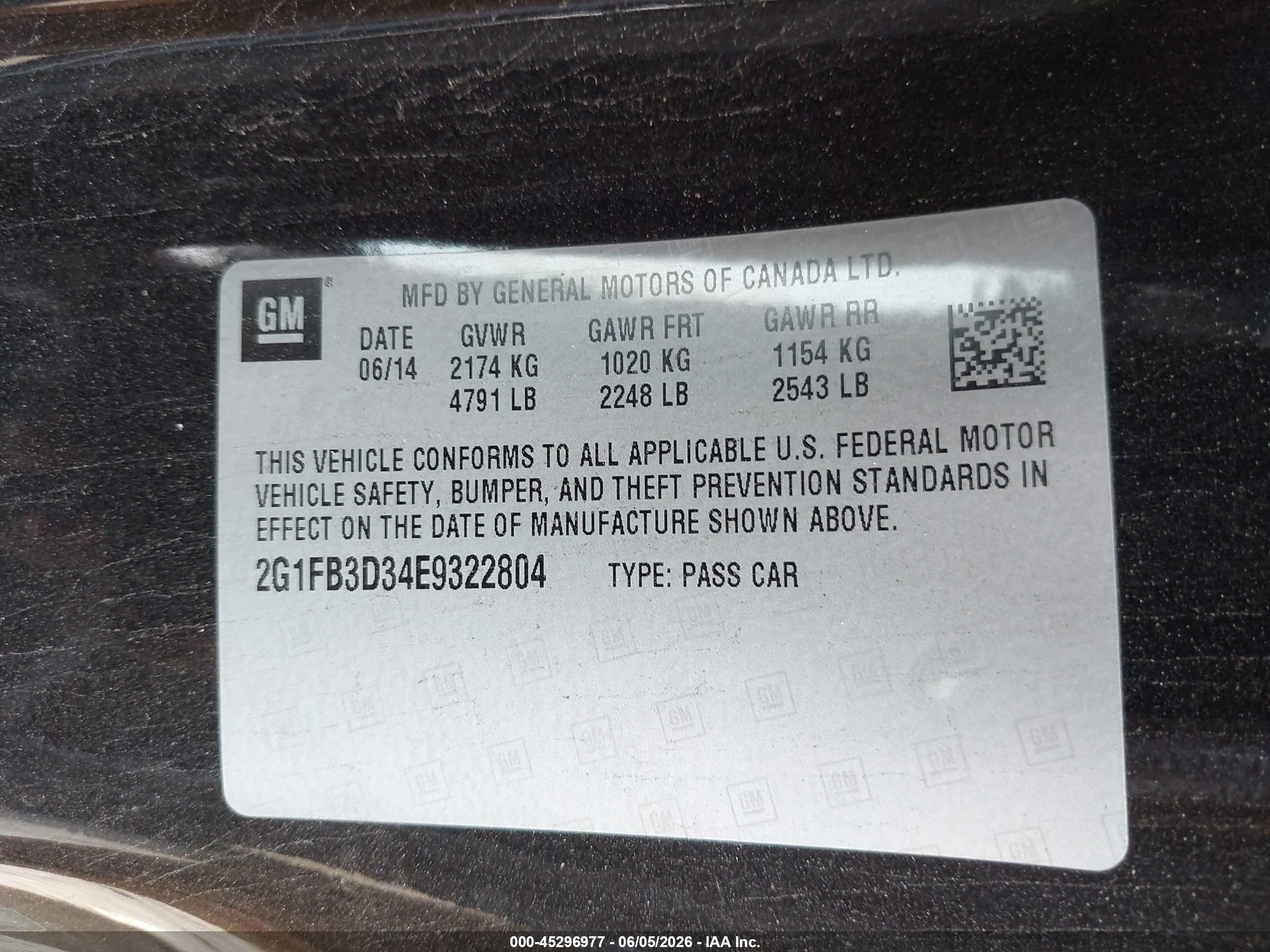 2014 Chevrolet Camaro 1lt Black vin: 2G1FB3D34E9322804
