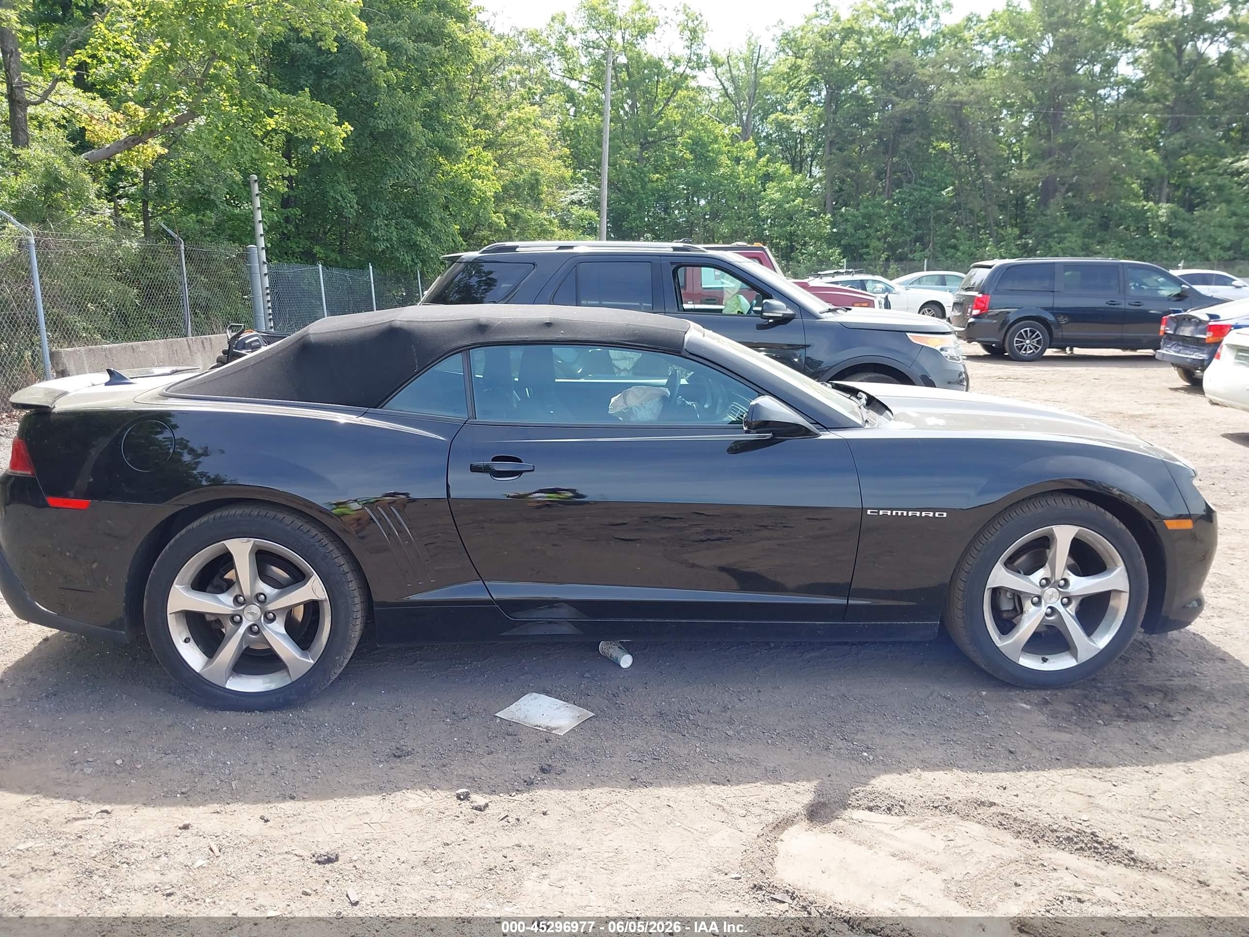 2014 Chevrolet Camaro 1lt Black vin: 2G1FB3D34E9322804