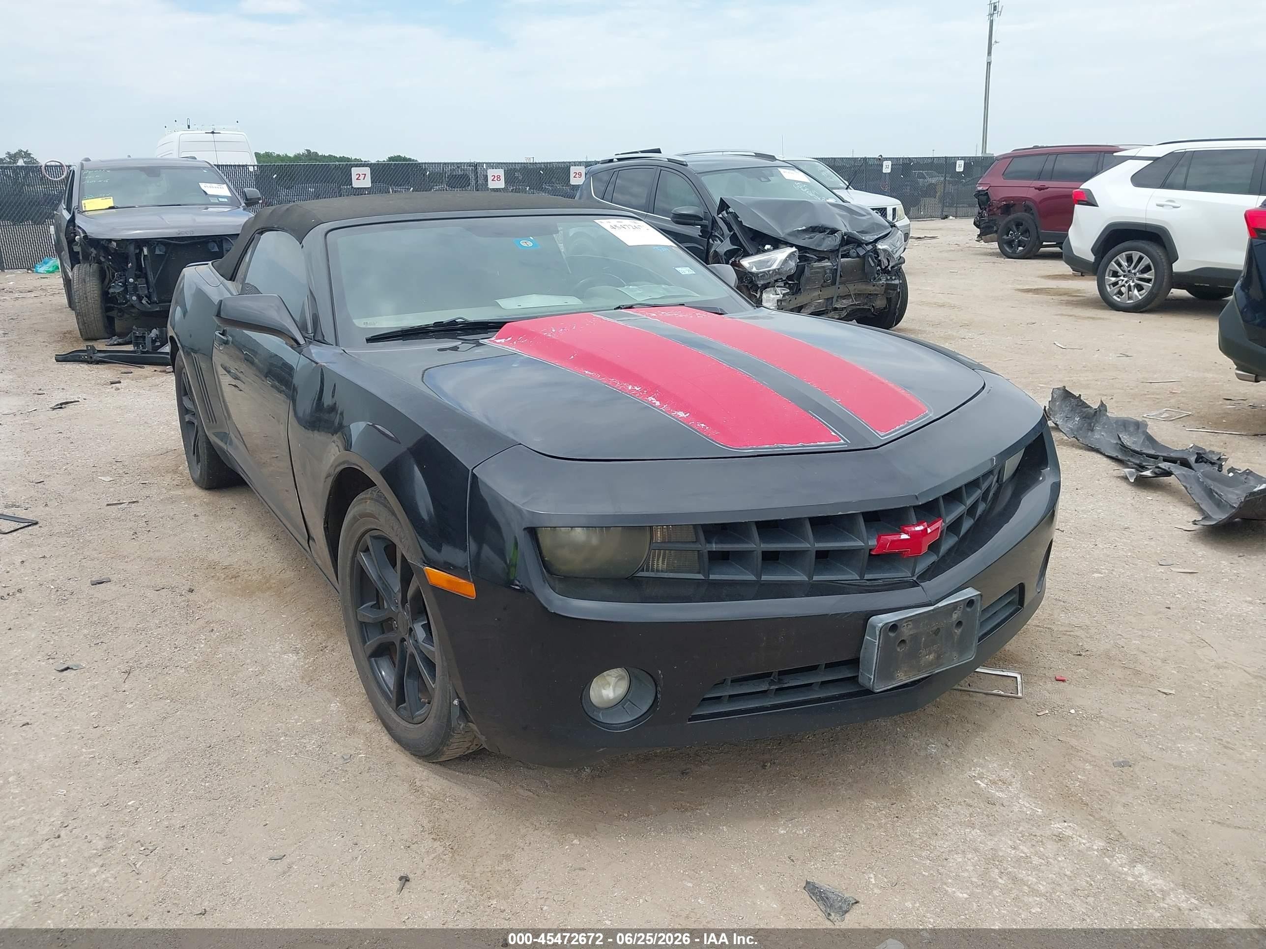 2013 Chevrolet Camaro 1lt Black vin: 2G1FB3D35D9203920