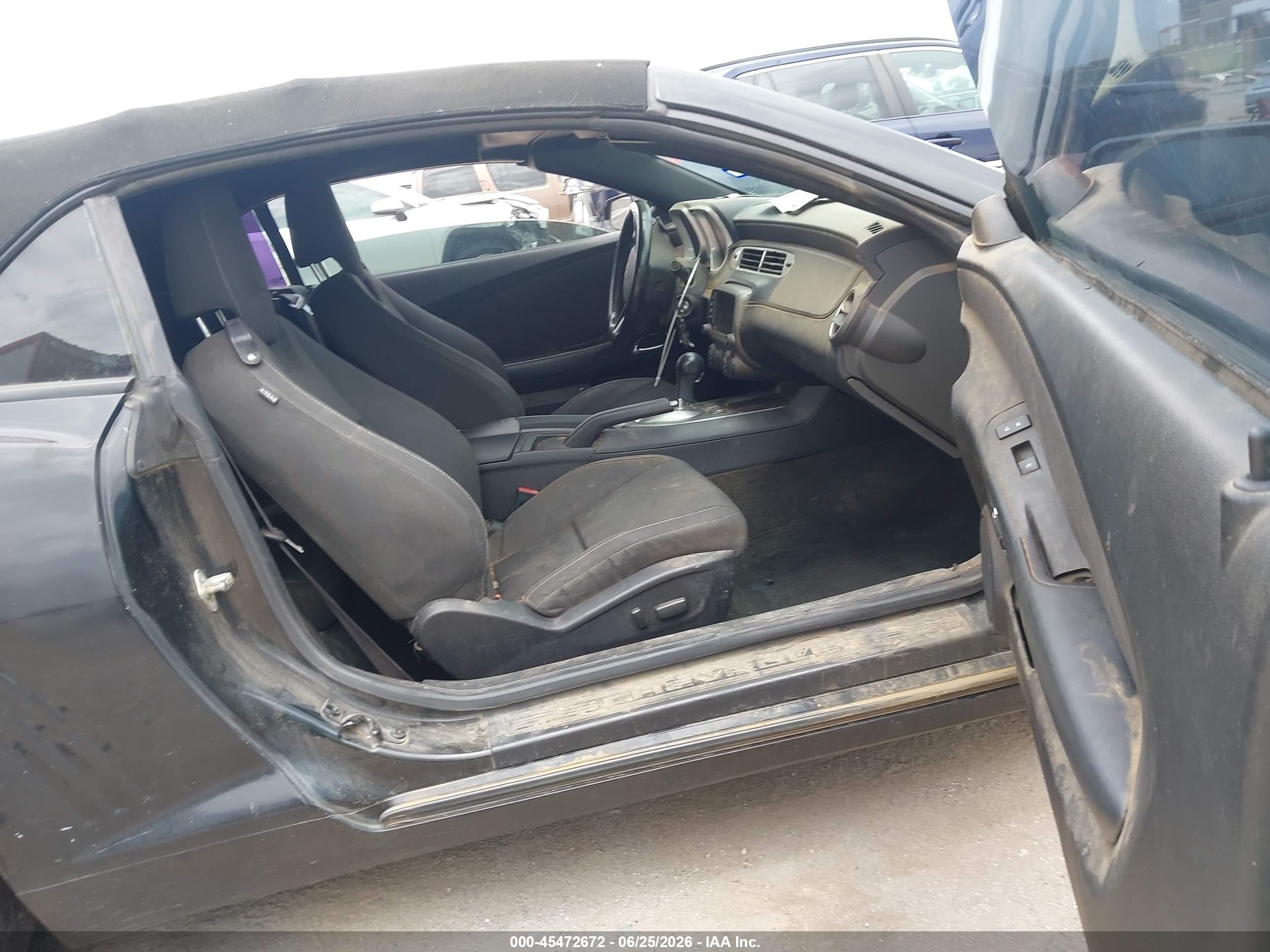 2013 Chevrolet Camaro 1lt Black vin: 2G1FB3D35D9203920