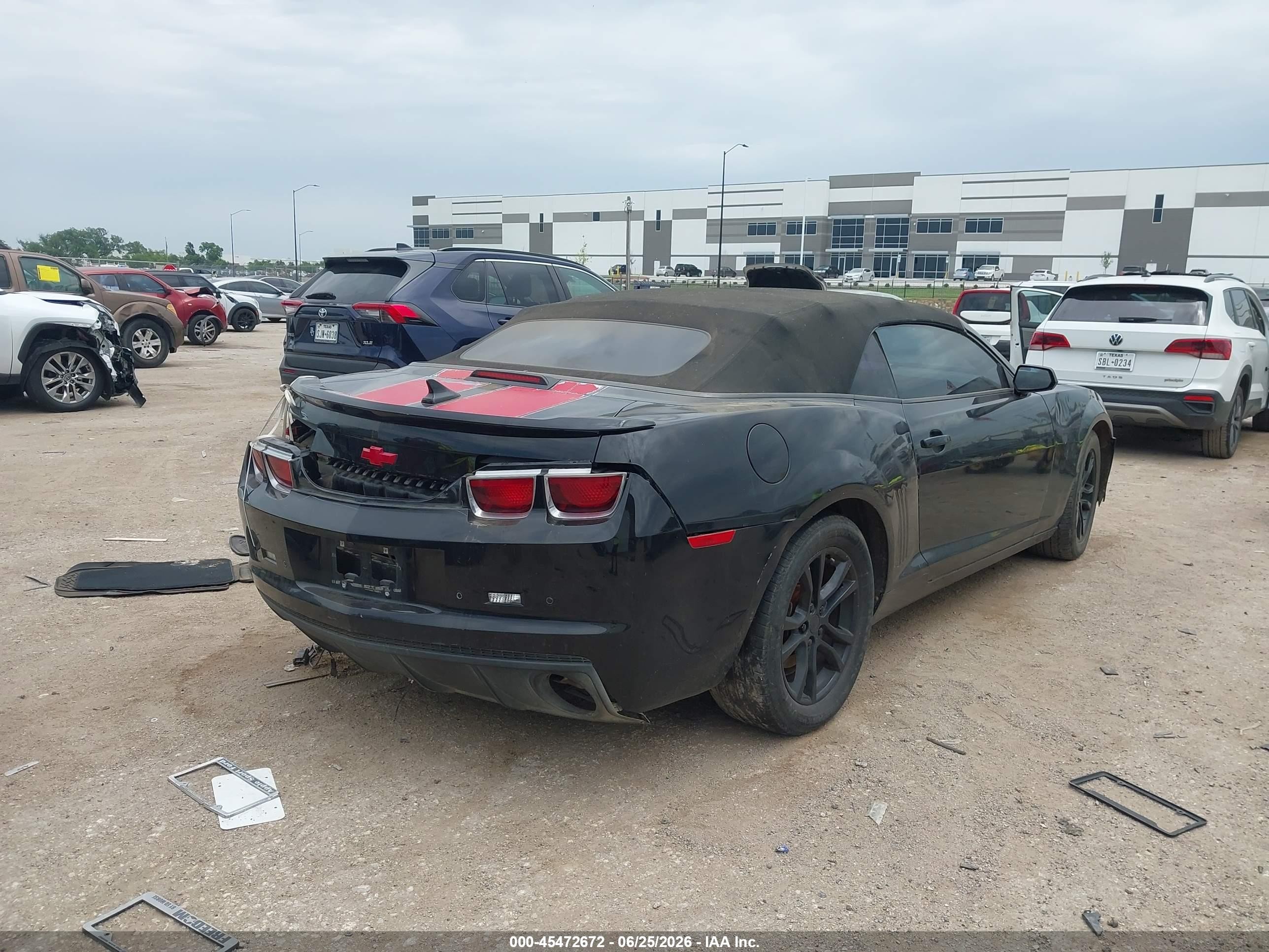 2013 Chevrolet Camaro 1lt Black vin: 2G1FB3D35D9203920