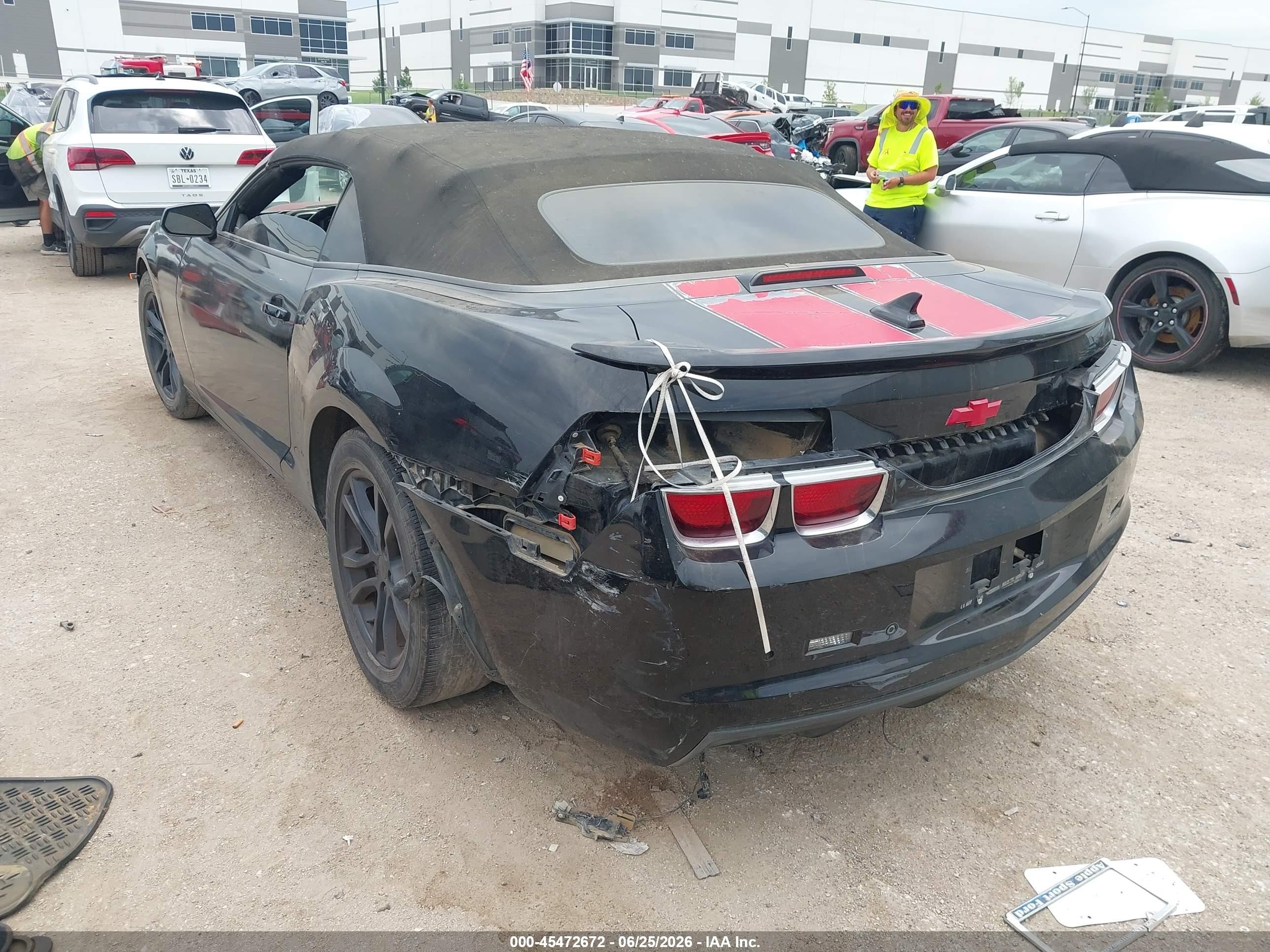 2013 Chevrolet Camaro 1lt Black vin: 2G1FB3D35D9203920