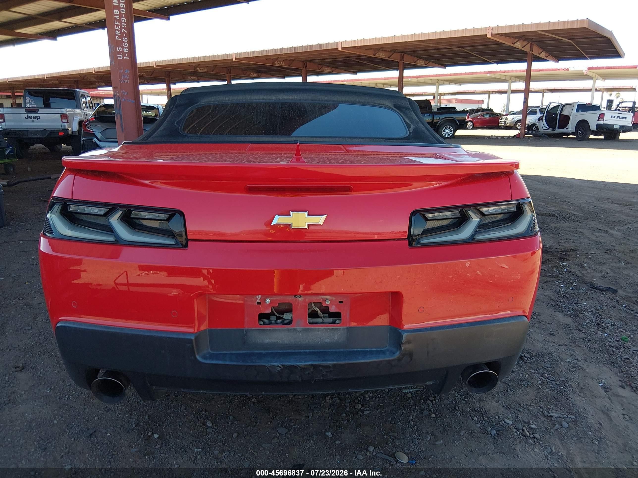 2014 Chevrolet Camaro 1lt Красный vin: 2G1FB3D35E9309074
