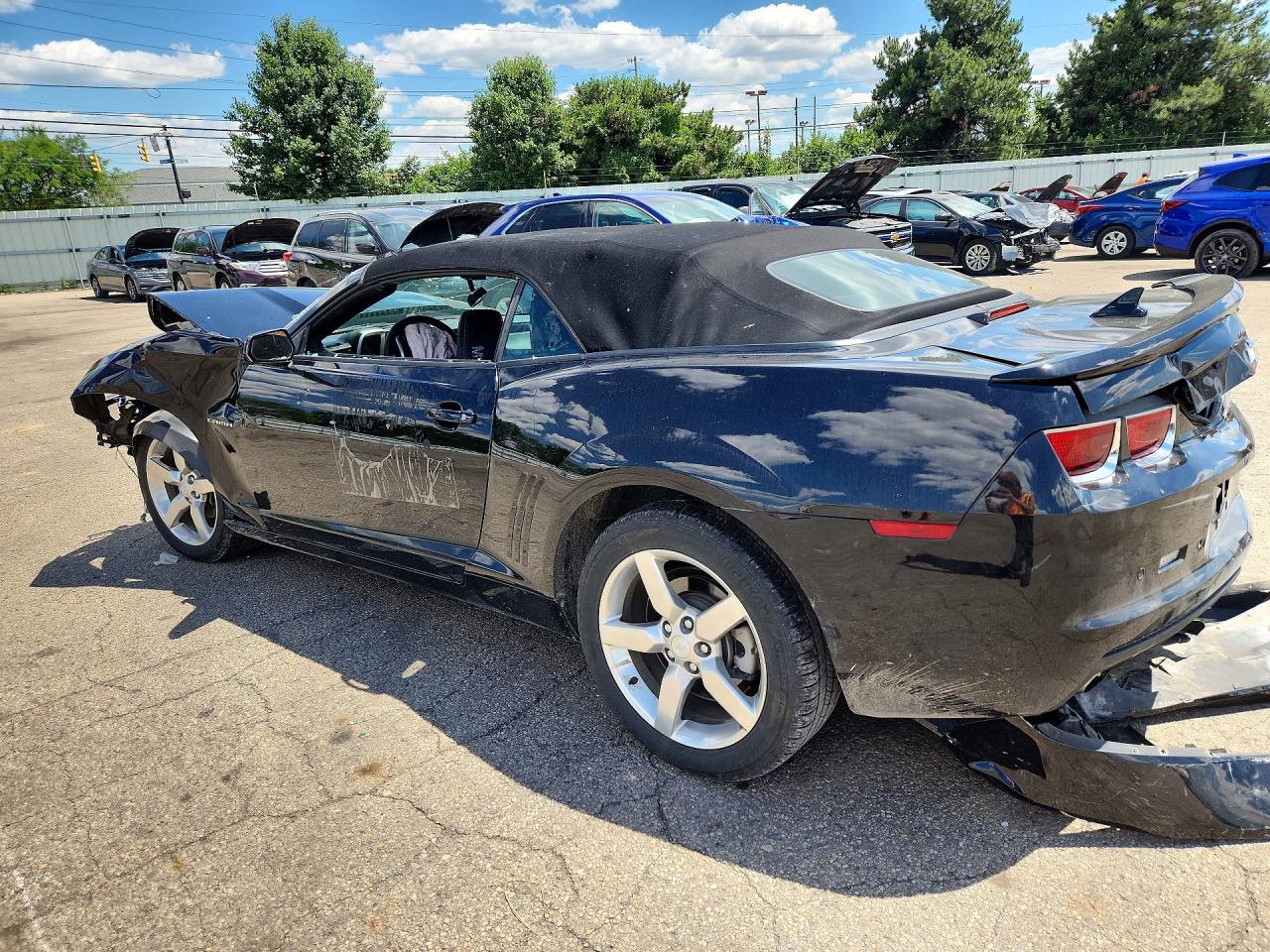 2012 Chevrolet Camaro Lt Black vin: 2G1FB3D36C9105591