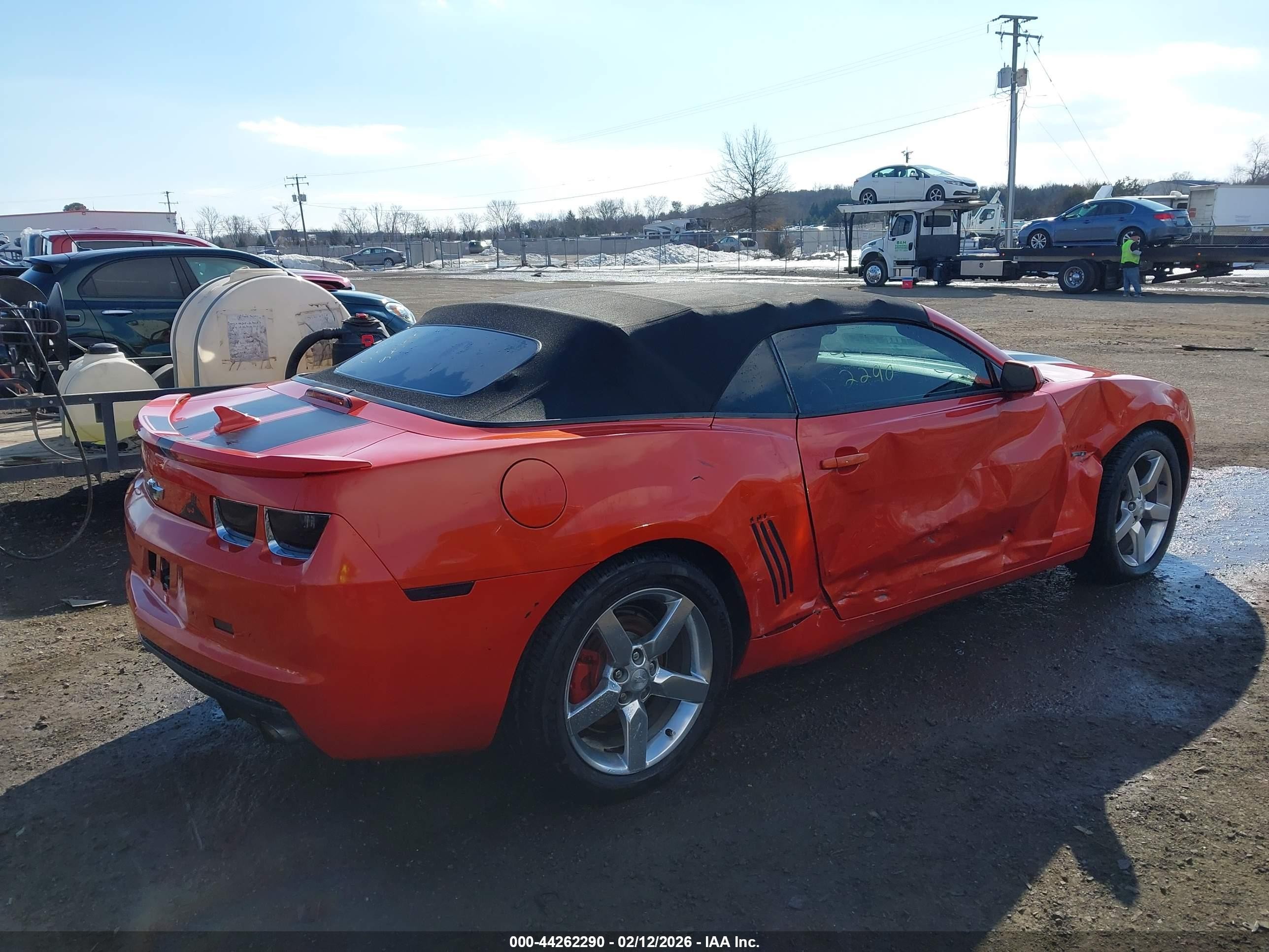 2012 Chevrolet Camaro 1lt Orange vin: 2G1FB3D36C9175396