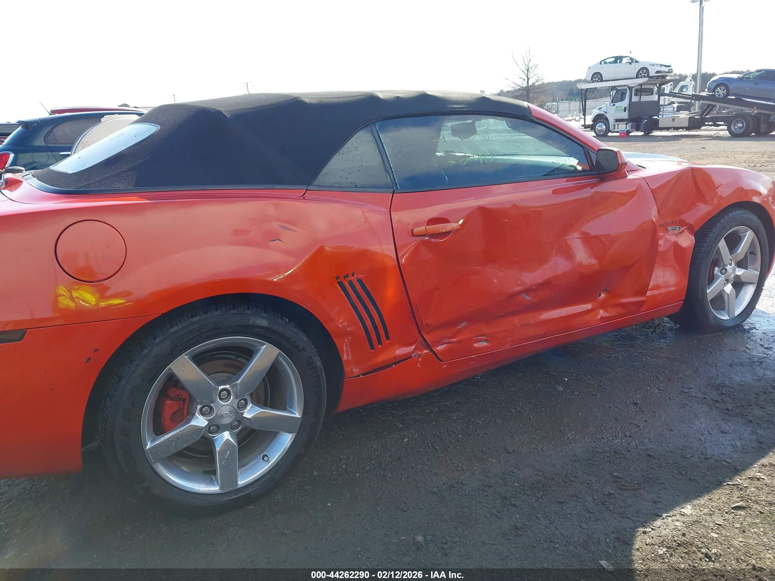 2012 Chevrolet Camaro 1lt Orange vin: 2G1FB3D36C9175396
